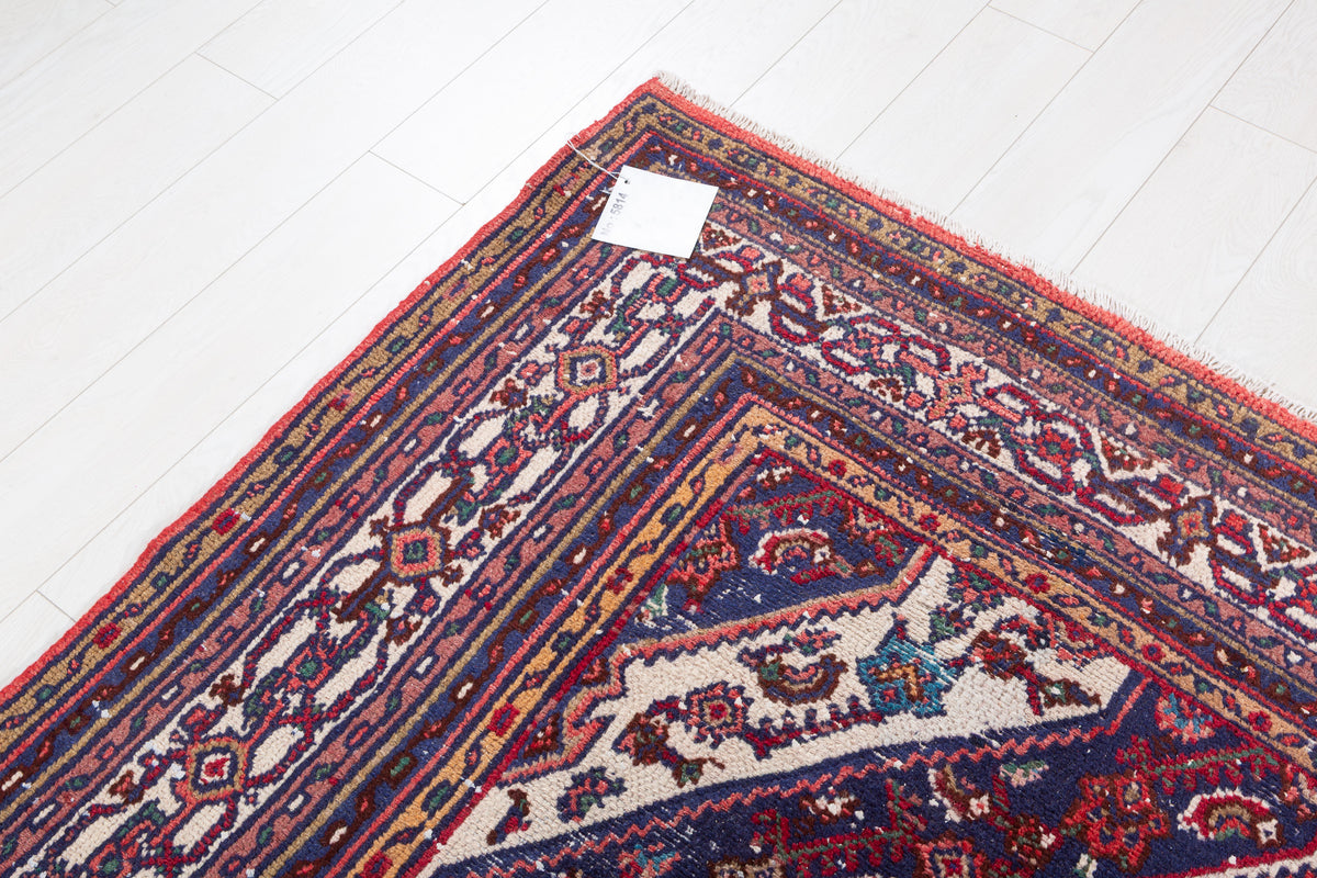 Vintage Red and Beige Geometric Rug – 9' 8" x 6' 8" (294 x 204 cm)