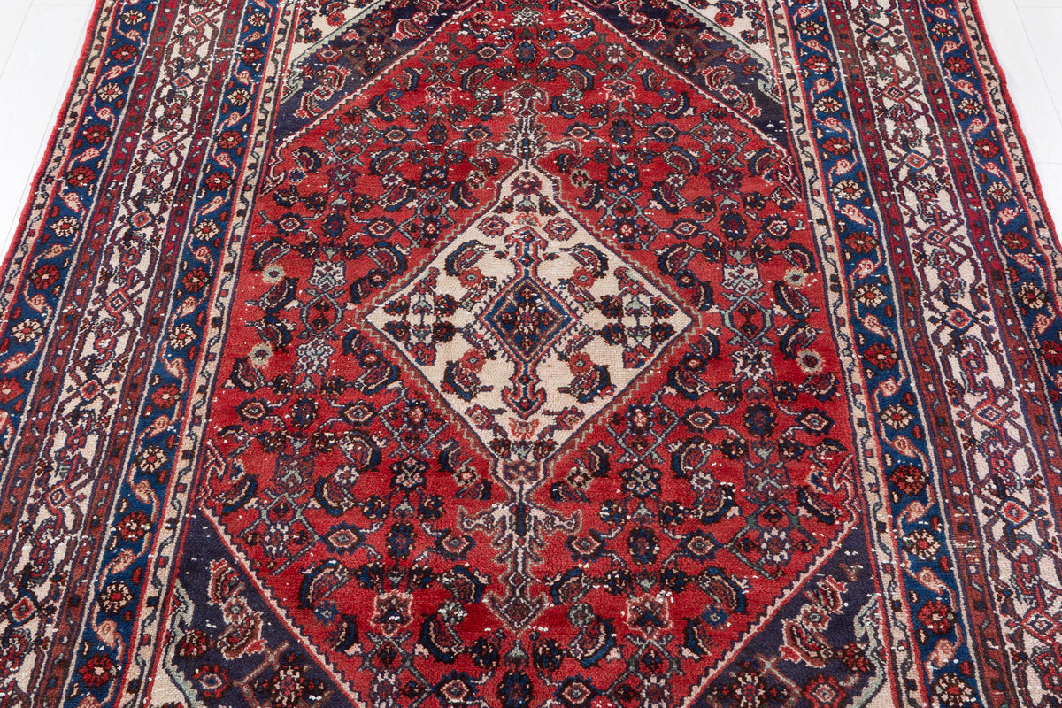 Vintage Red Geometric Rug – 9' 11" x 6' 10" (303 x 208 cm)