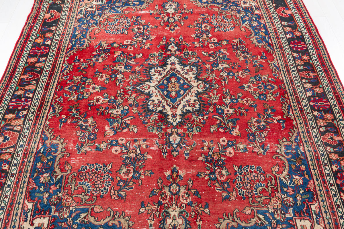 Vintage Red Floral Rug – 12' 0" x 8' 7" (365 x 262 cm)