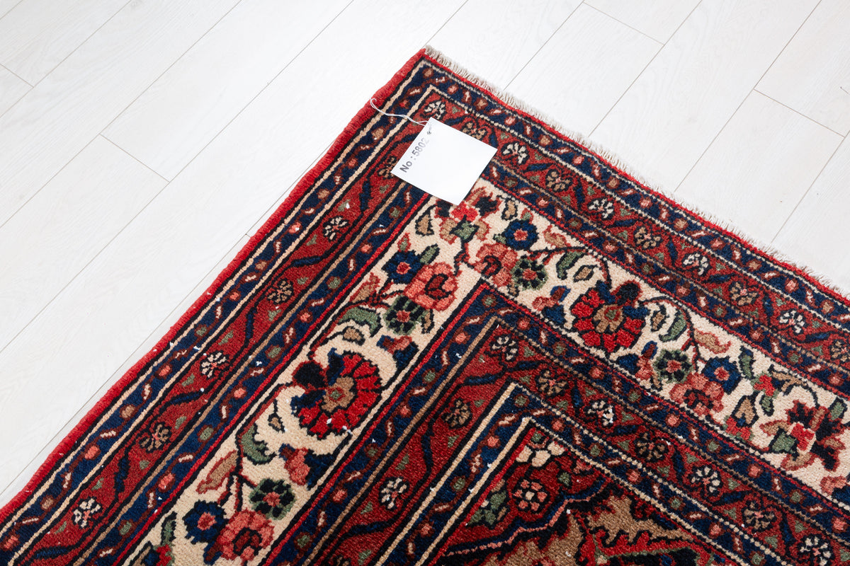 Vintage Red and Beige Floral Rug – 11' 5" x 8' 4" (348 x 254 cm)