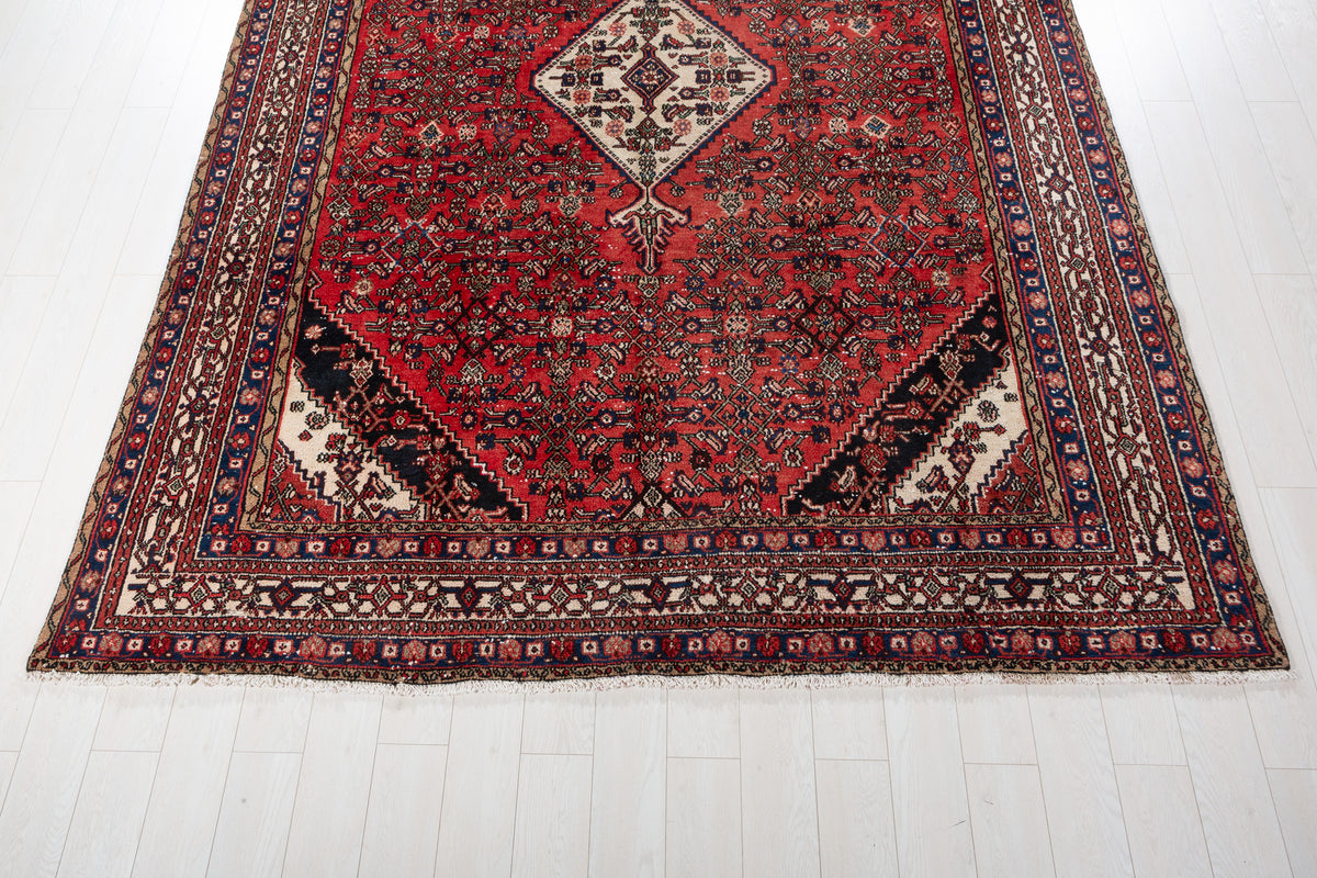 Vintage Red Geometric Rug – 11' 6" x 8' 4" (350 x 253 cm)