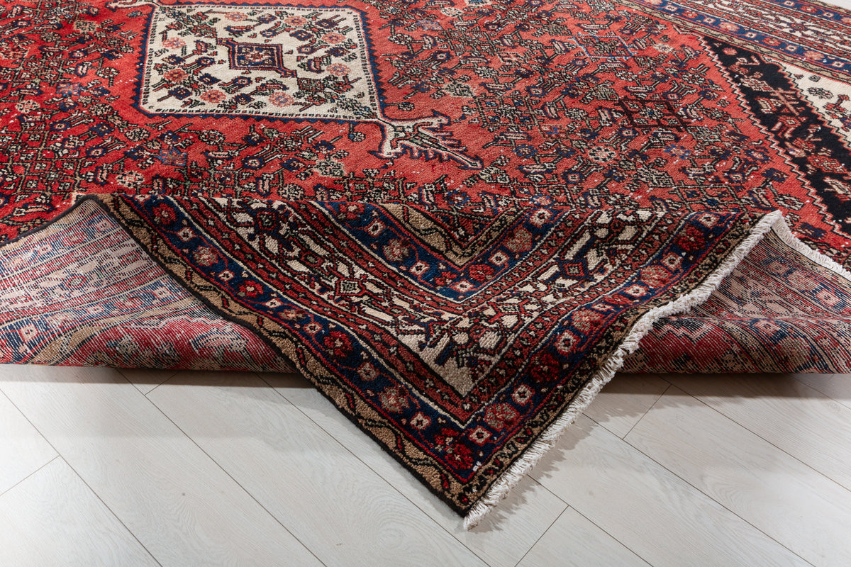 Vintage Red Geometric Rug – 11' 6" x 8' 4" (350 x 253 cm)