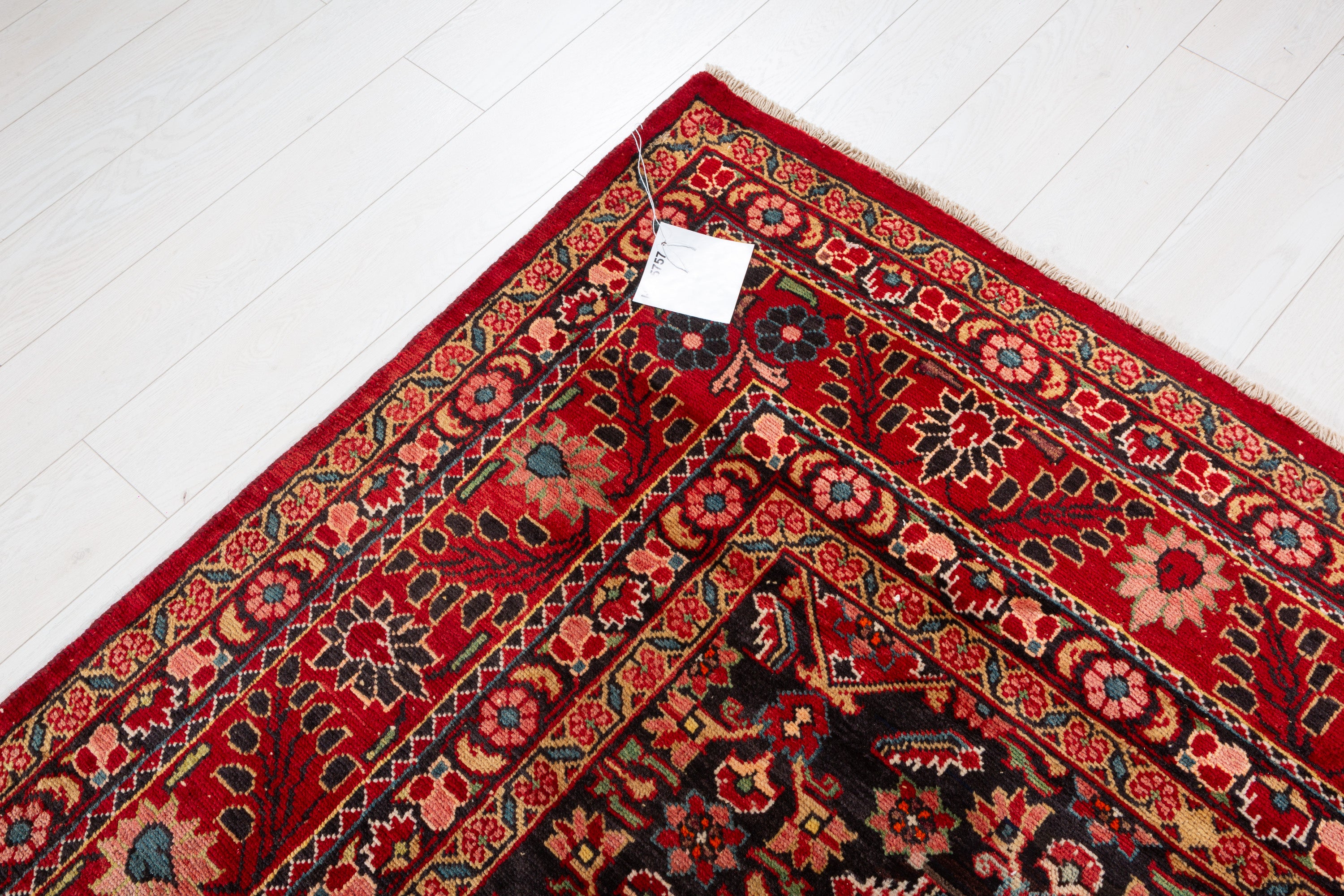 Collectible Vintage Dark navy and red Traditional Rug – 10' 1" x 7' 4" (307 x 224 cm)