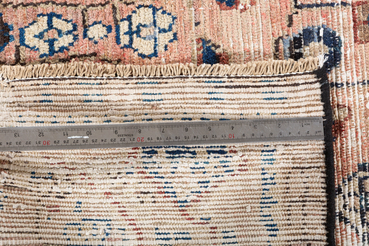 Antique Distressed Peach Floral Medallion Hand-Knotted Area Rug – 5' 9" x 3' 2" (176 x 97 cm)