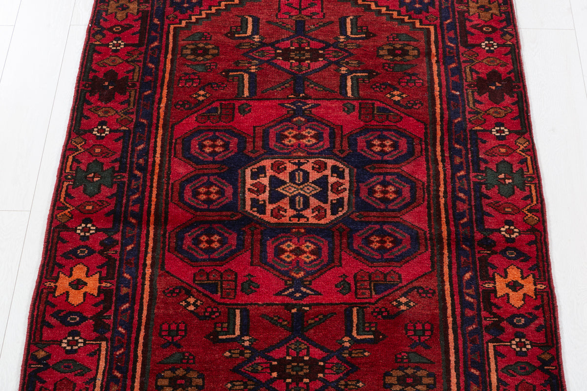 Vintage Red Allover Boteh Hand-Knotted Area Rug – 6' 5" x 3' 8" (195 x 112 cm)