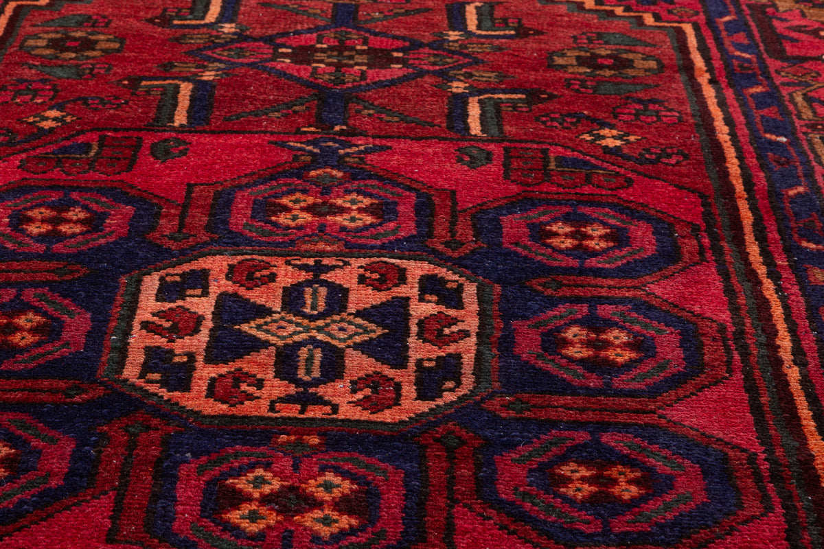 Vintage Red Allover Boteh Hand-Knotted Area Rug – 6' 5" x 3' 8" (195 x 112 cm)