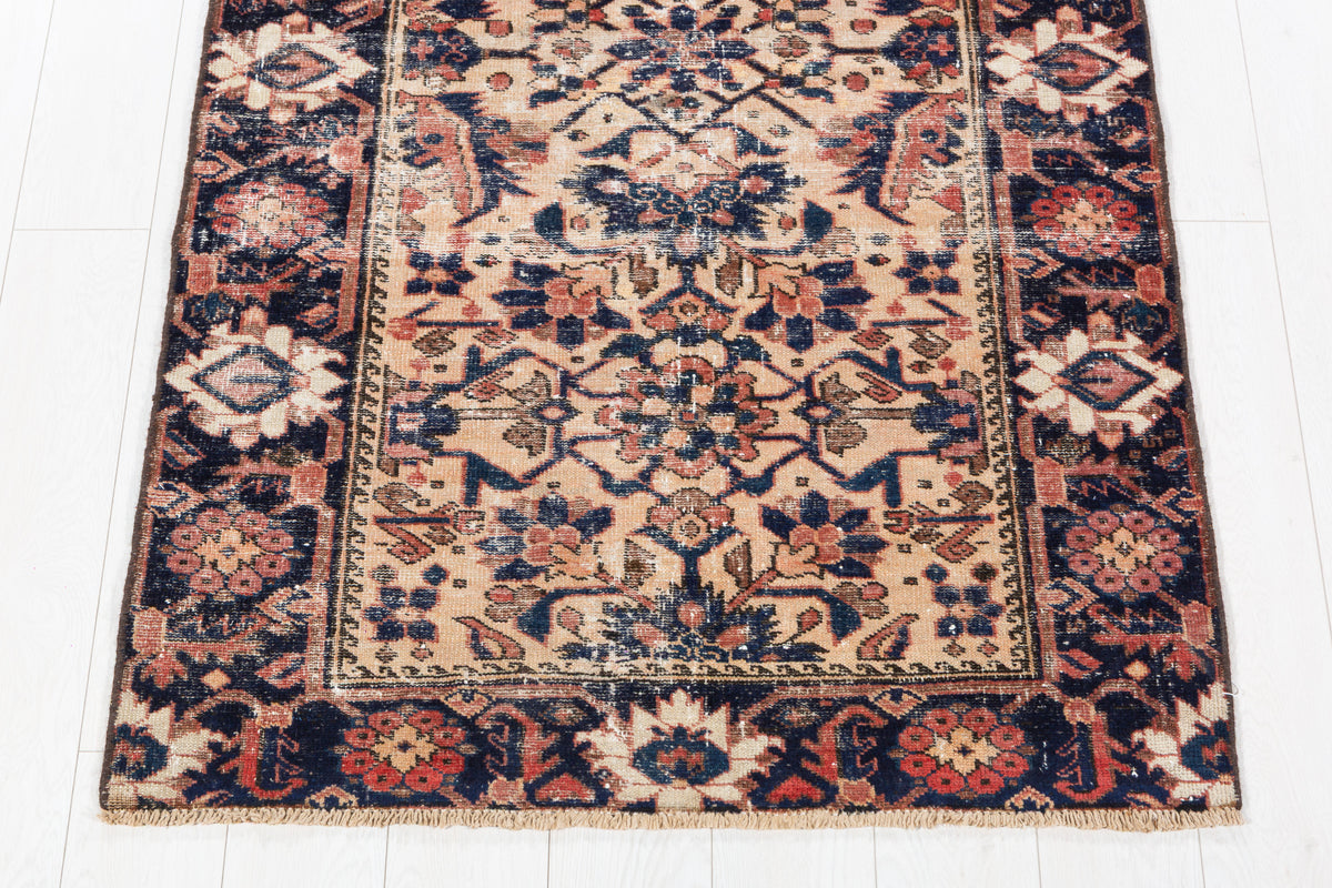 Rare Collectible Antique Faded Camel Brown Medallion Rug – 5' 7" x 3' 5" (169 x 103 cm)