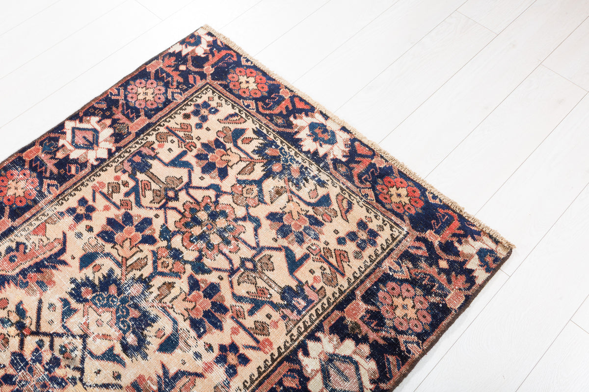 Rare Collectible Antique Faded Camel Brown Medallion Rug – 5' 7" x 3' 5" (169 x 103 cm)