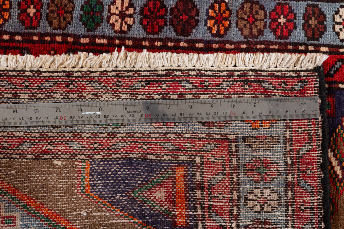 Vintage Brown Finely Drawn All-Over Pattern Hand-Knotted Area Rug – 6' 8" x 3' 5" (203 x 104 cm)
