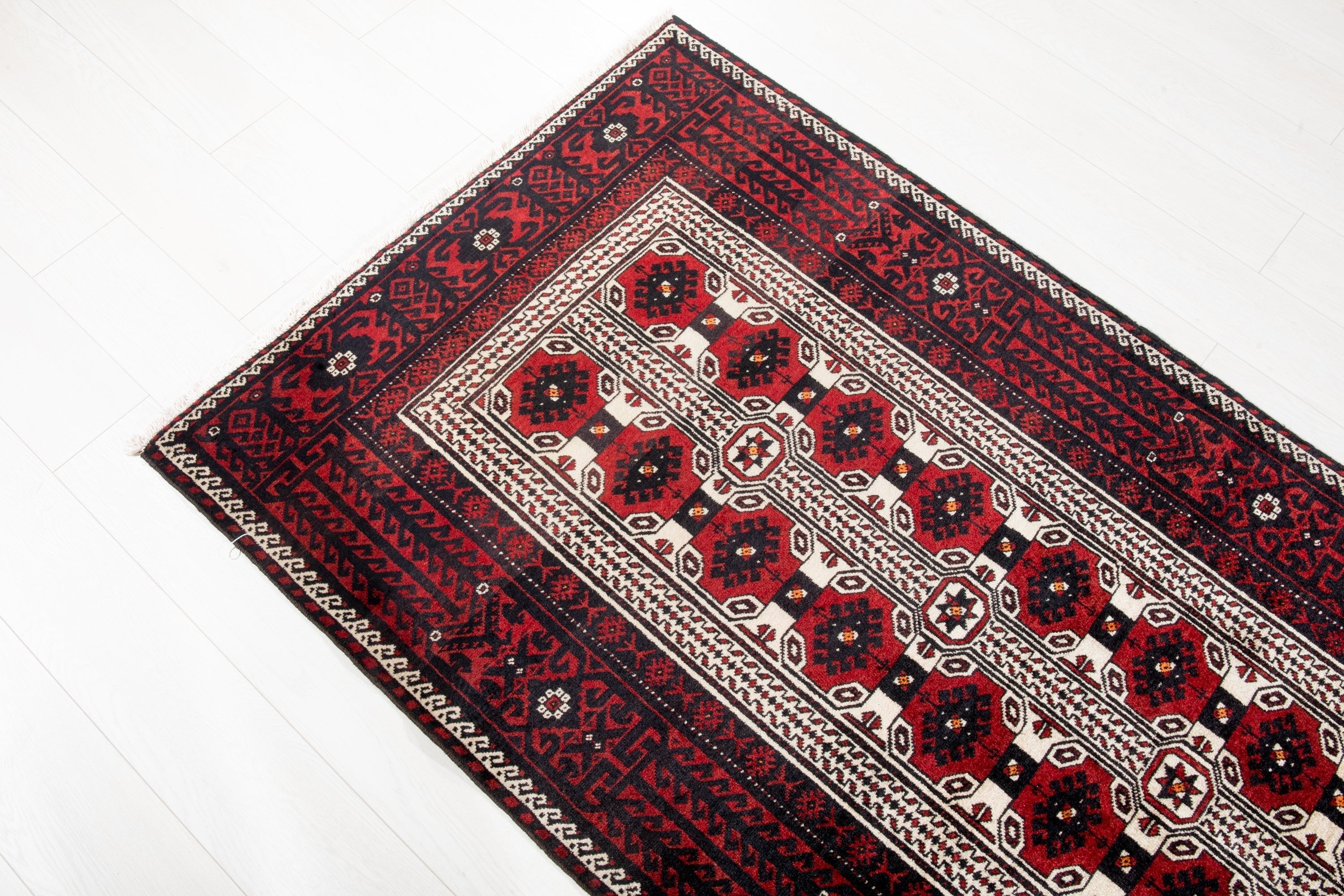 Hand-Knotted Vintage Wool Area Rug – 6' 5" x 3' 4" (195 x 102 cm) - Yasi & Fara
