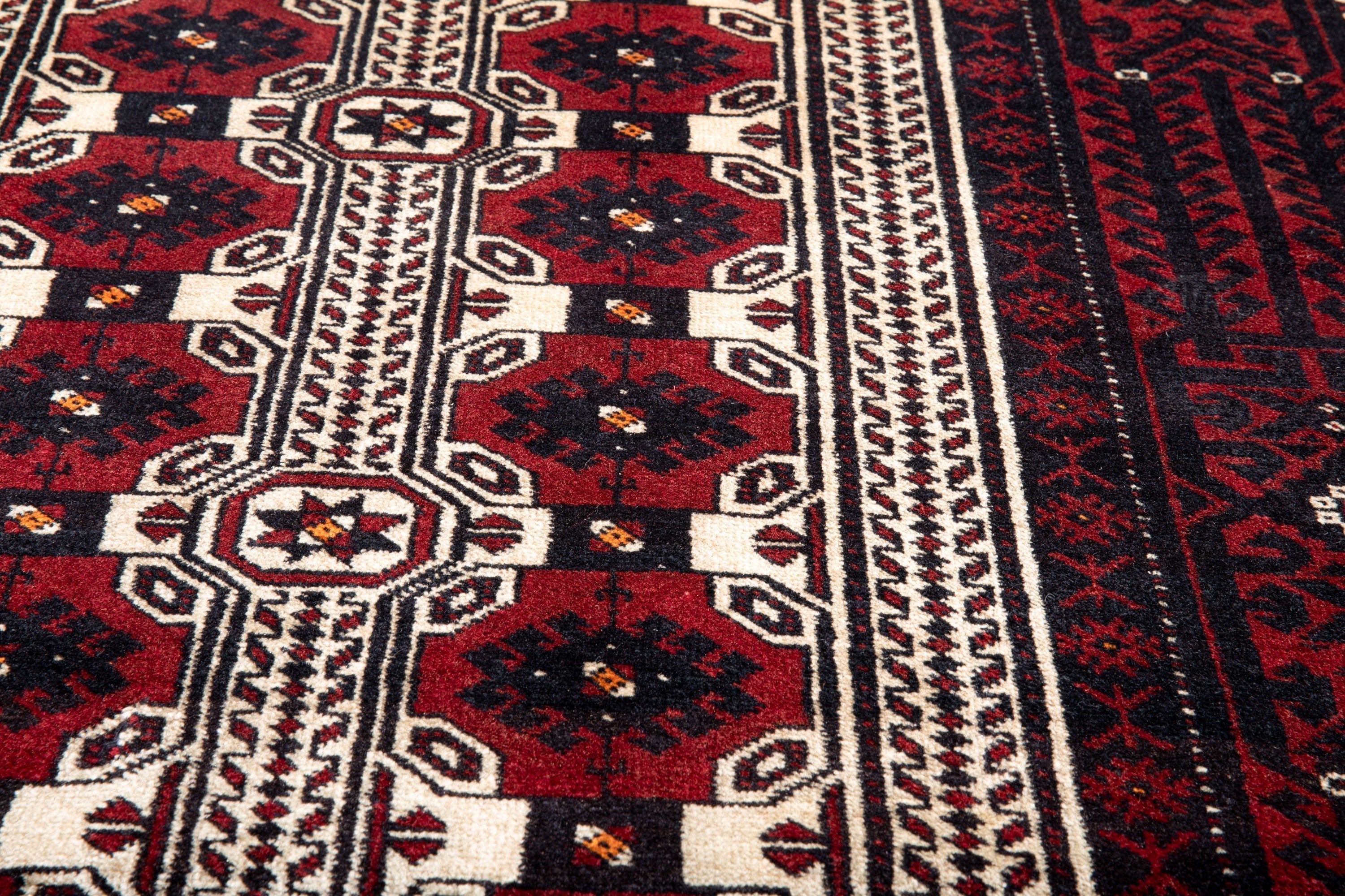 Hand-Knotted Vintage Wool Area Rug – 6' 5" x 3' 4" (195 x 102 cm) - Yasi & Fara