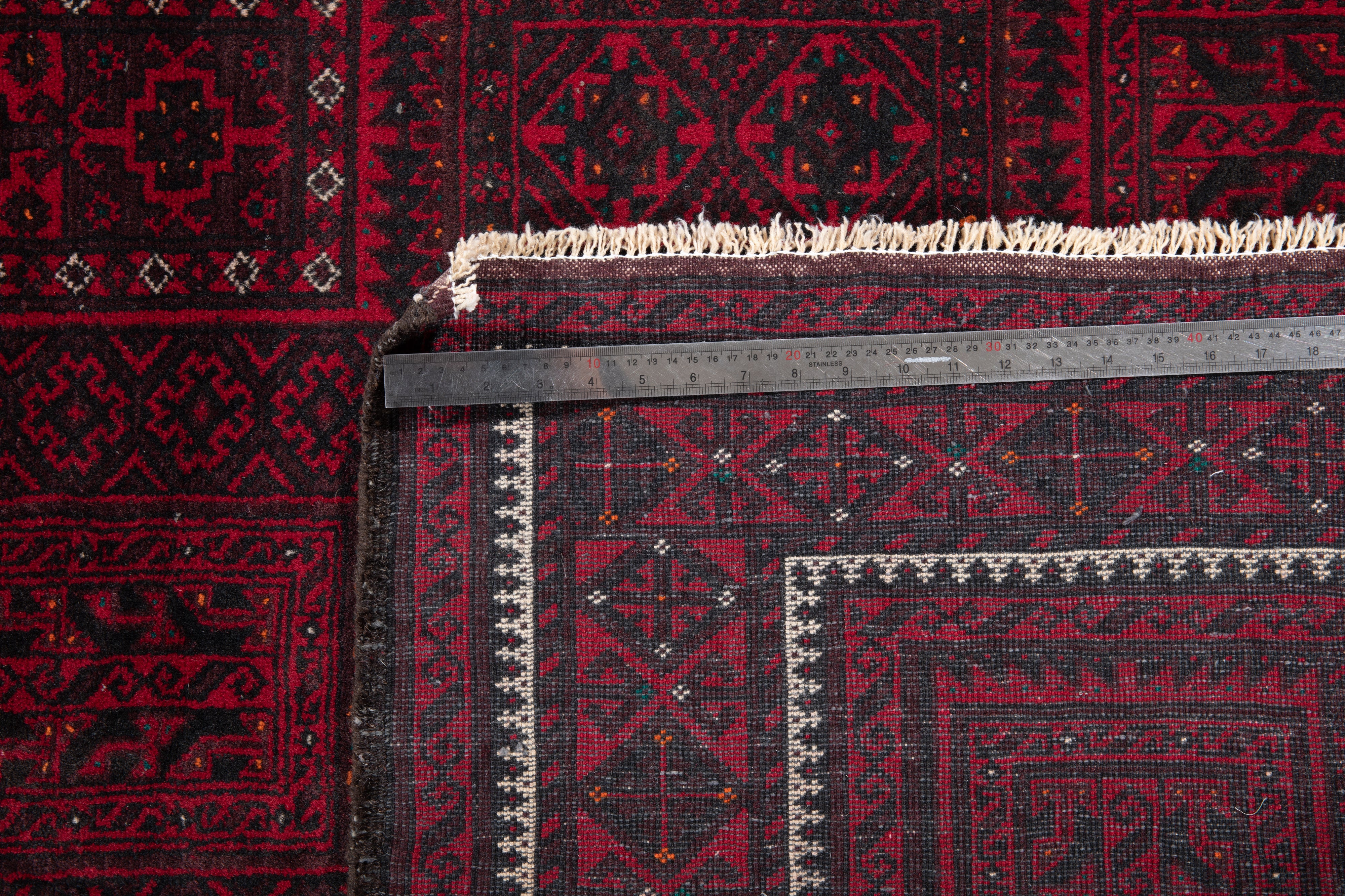 Fine Vintage Baluch Wool Rug, Red, 4x7 – 6' 8" x 4' 4" (204 x 133 cm)