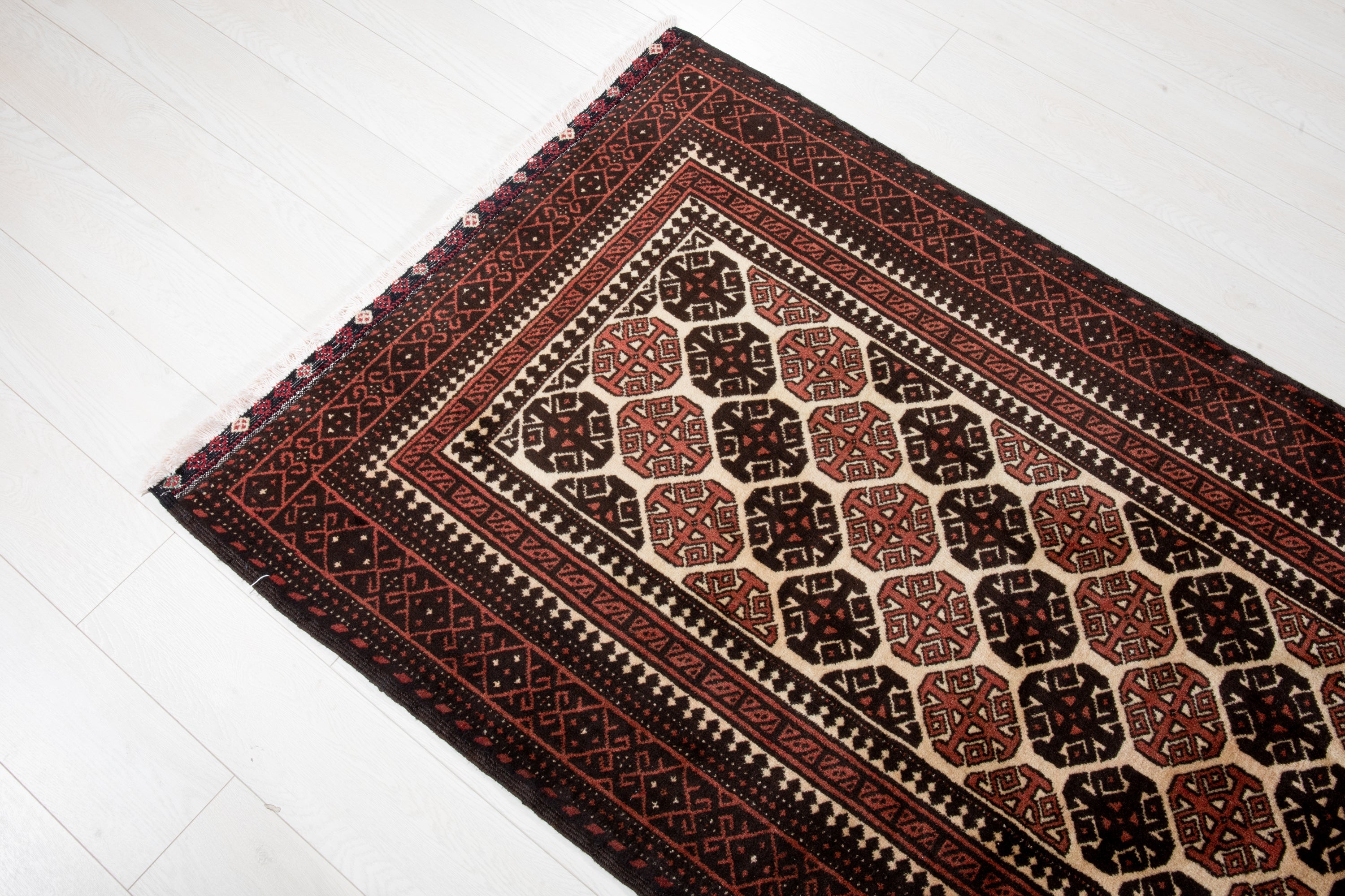 Hand-Knotted Vintage Wool Area Rug – 6' 3" x 3' 3" (192 x 100 cm) - Yasi & Fara