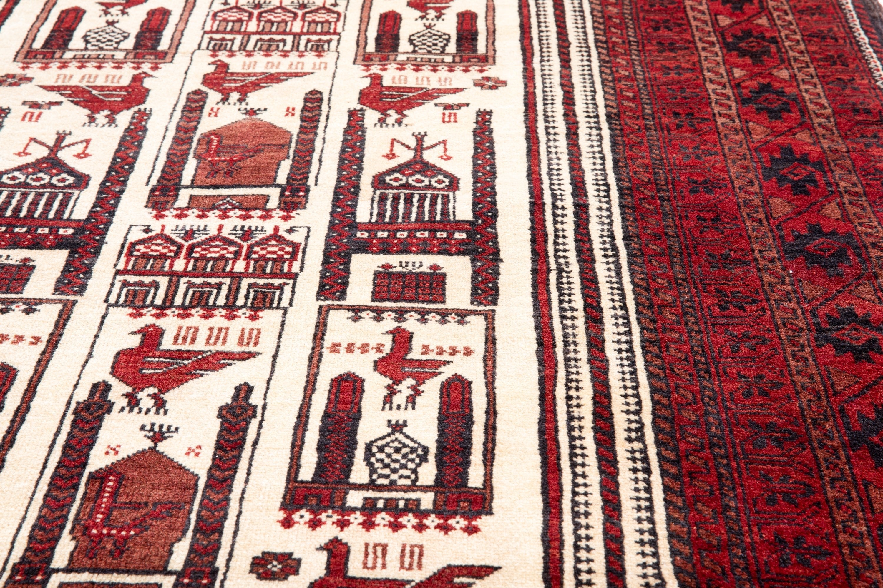 Hand-Knotted Vintage Wool Area Rug – 6' 10" x 3' 11" (209 x 119 cm) - Yasi & Fara
