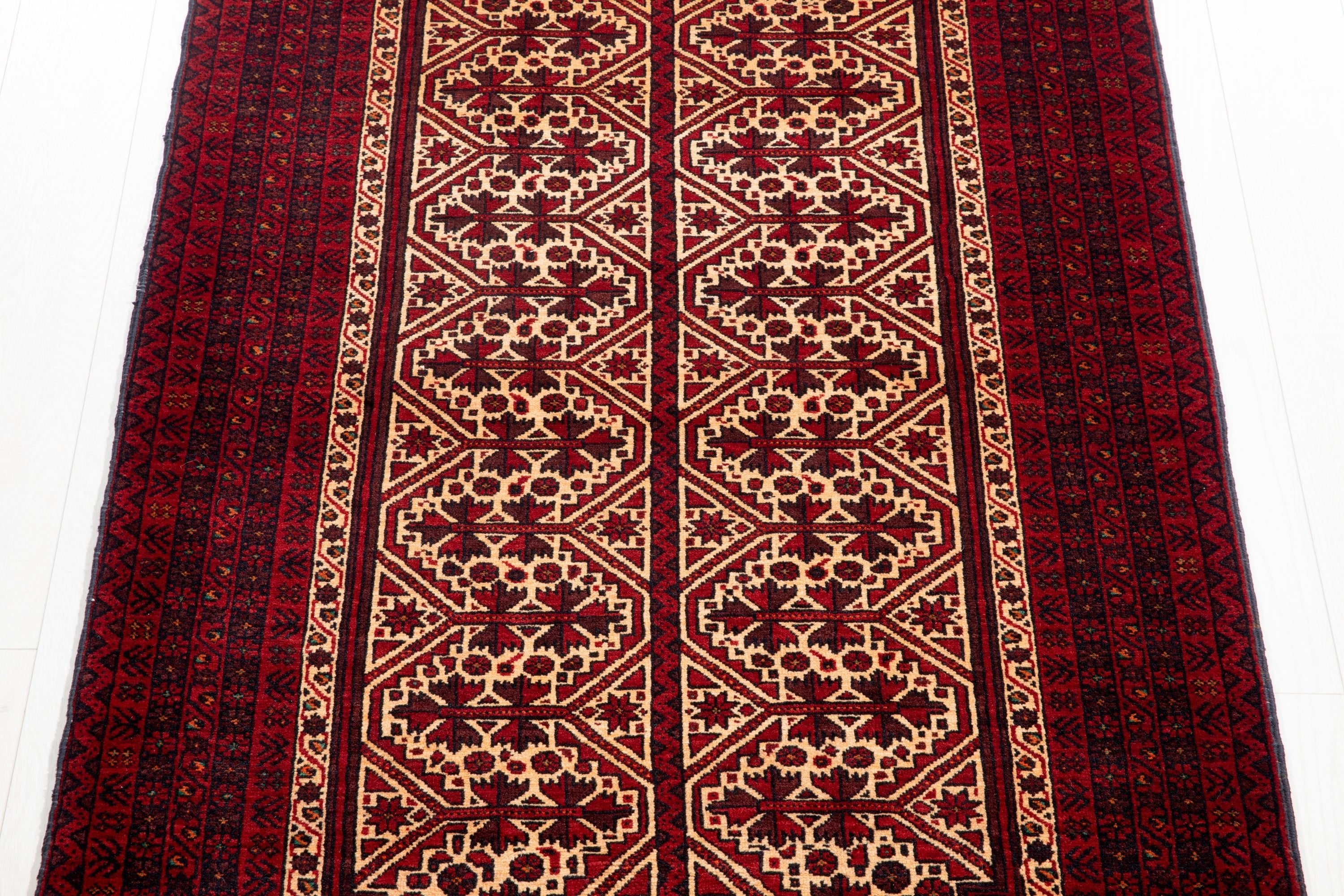 Hand-Knotted Vintage Wool Area Rug – 6' 5" x 3' 6" (195 x 107 cm) - Yasi & Fara