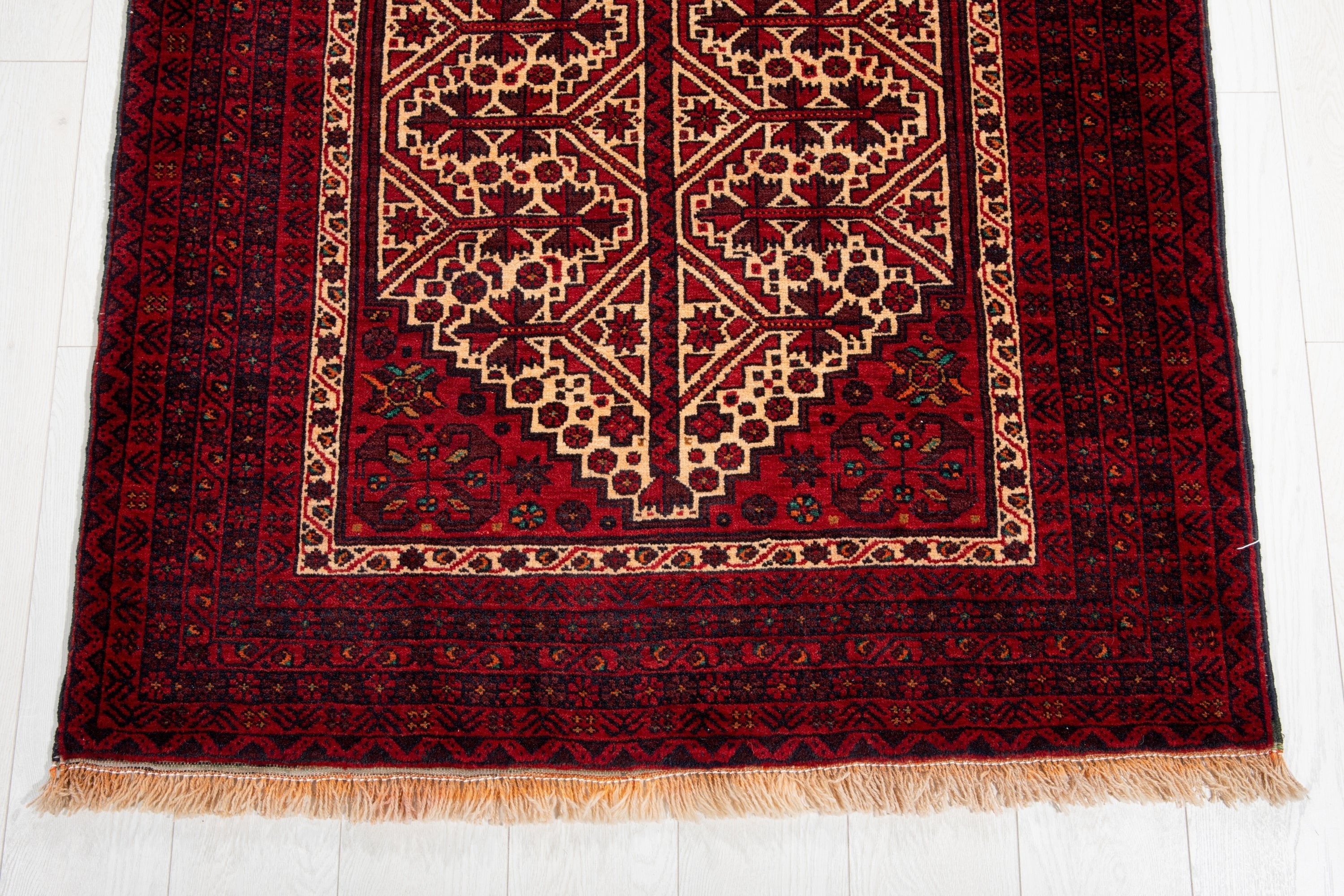 Hand-Knotted Vintage Wool Area Rug – 6' 5" x 3' 6" (195 x 107 cm) - Yasi & Fara