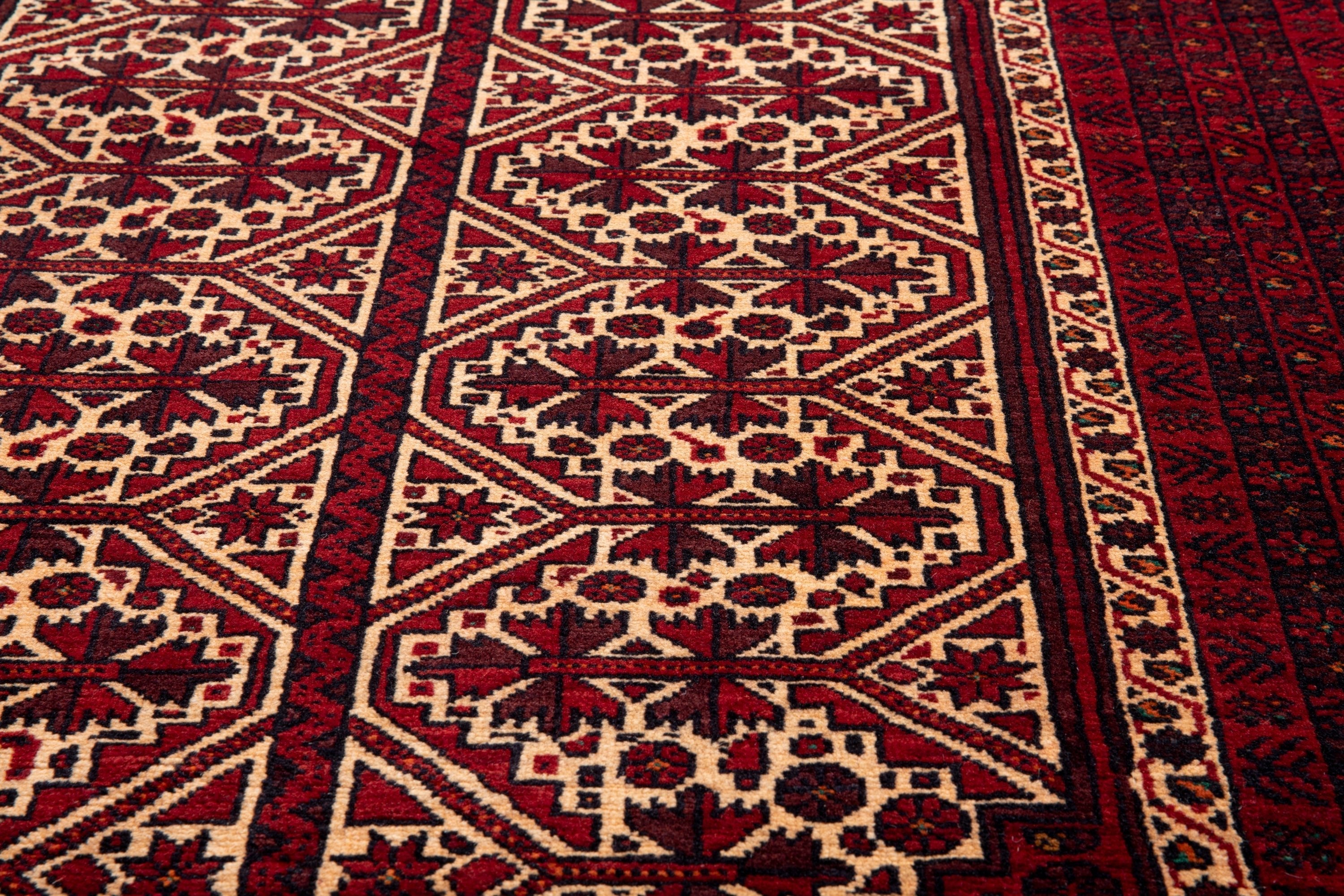 Hand-Knotted Vintage Wool Area Rug – 6' 5" x 3' 6" (195 x 107 cm) - Yasi & Fara