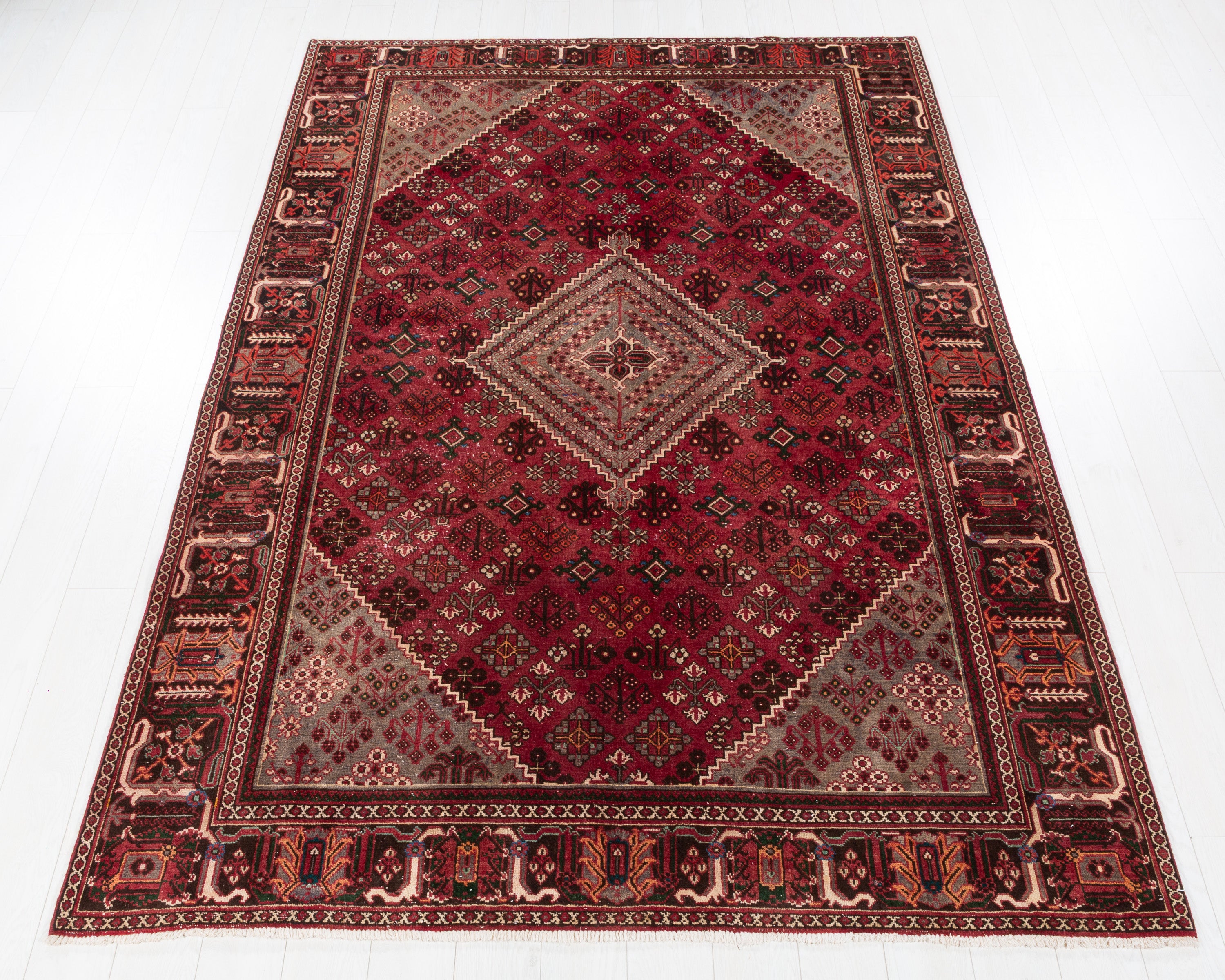 Vintage Joshaghan Red and beige Traditional Rug, 6x10 – 9' 8" x 6' 5" (294 x 196 cm) – main view