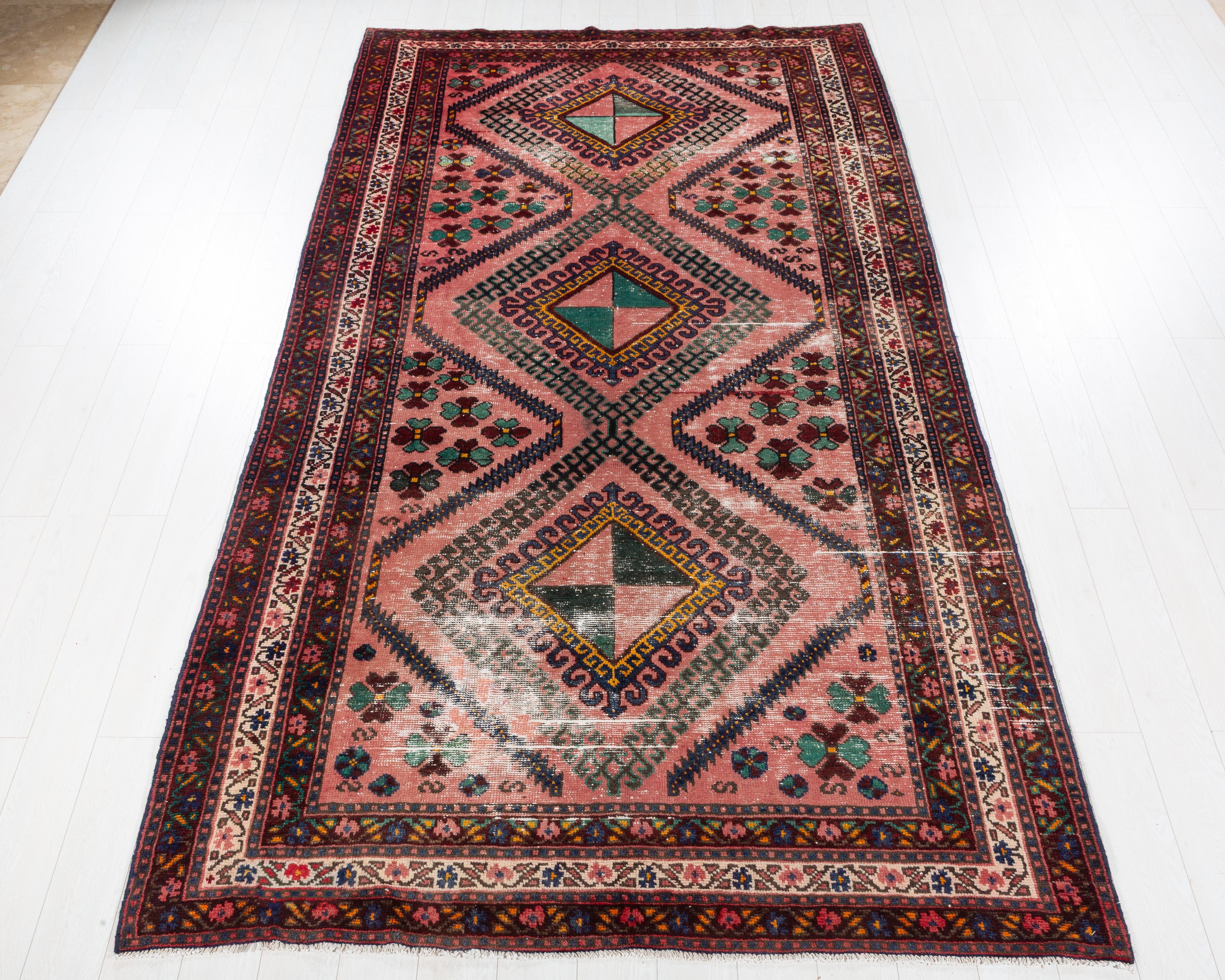 Vintage Lori Pink Geometric Rug, 6x11 – 10' 11" x 6' 1" (334 x 185 cm) – main view