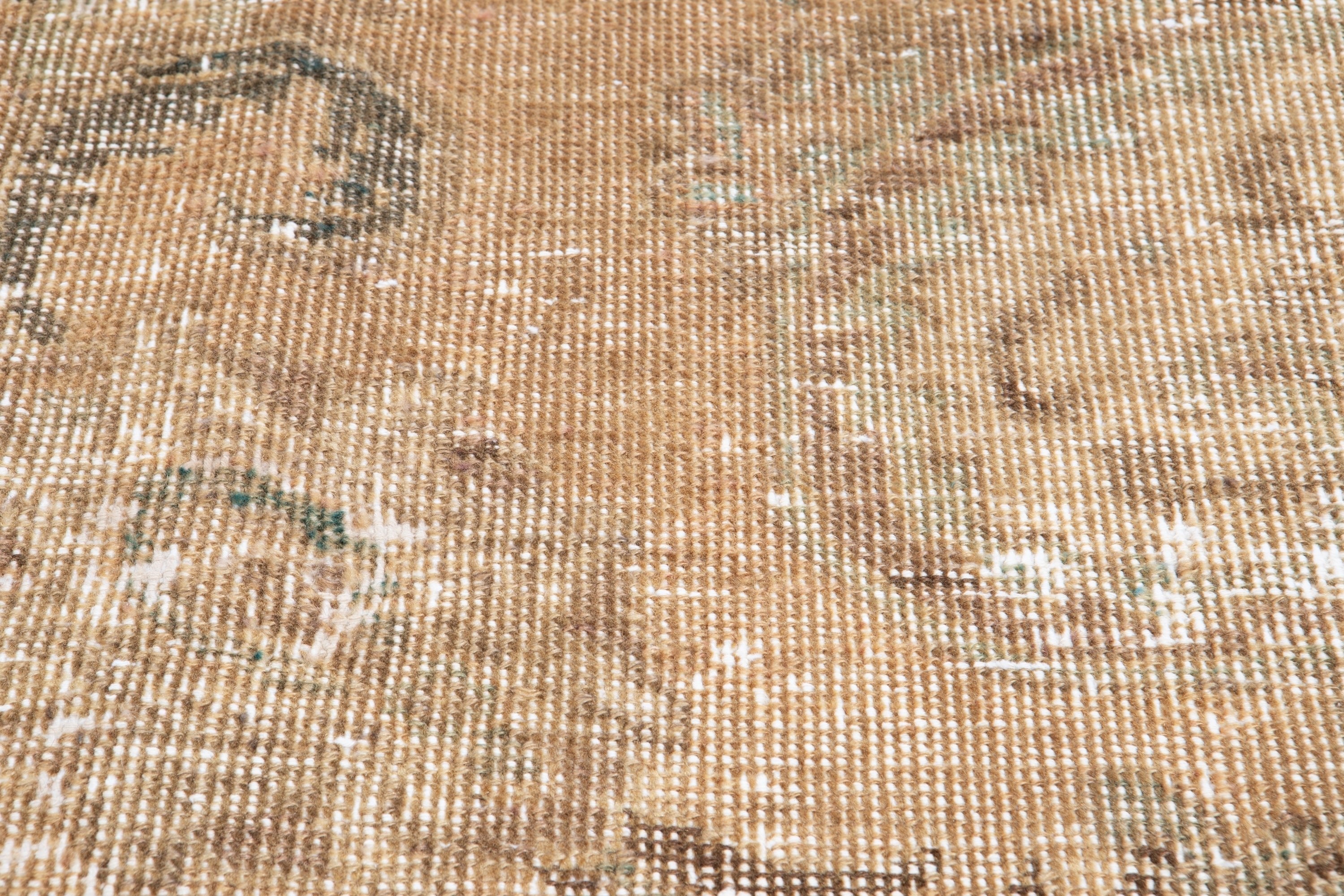 Hand-Knotted Vintage Large Wool Area Rug Faded – 10' 10" x 7' 3" (332 x 221 cm) - Yasi & Fara