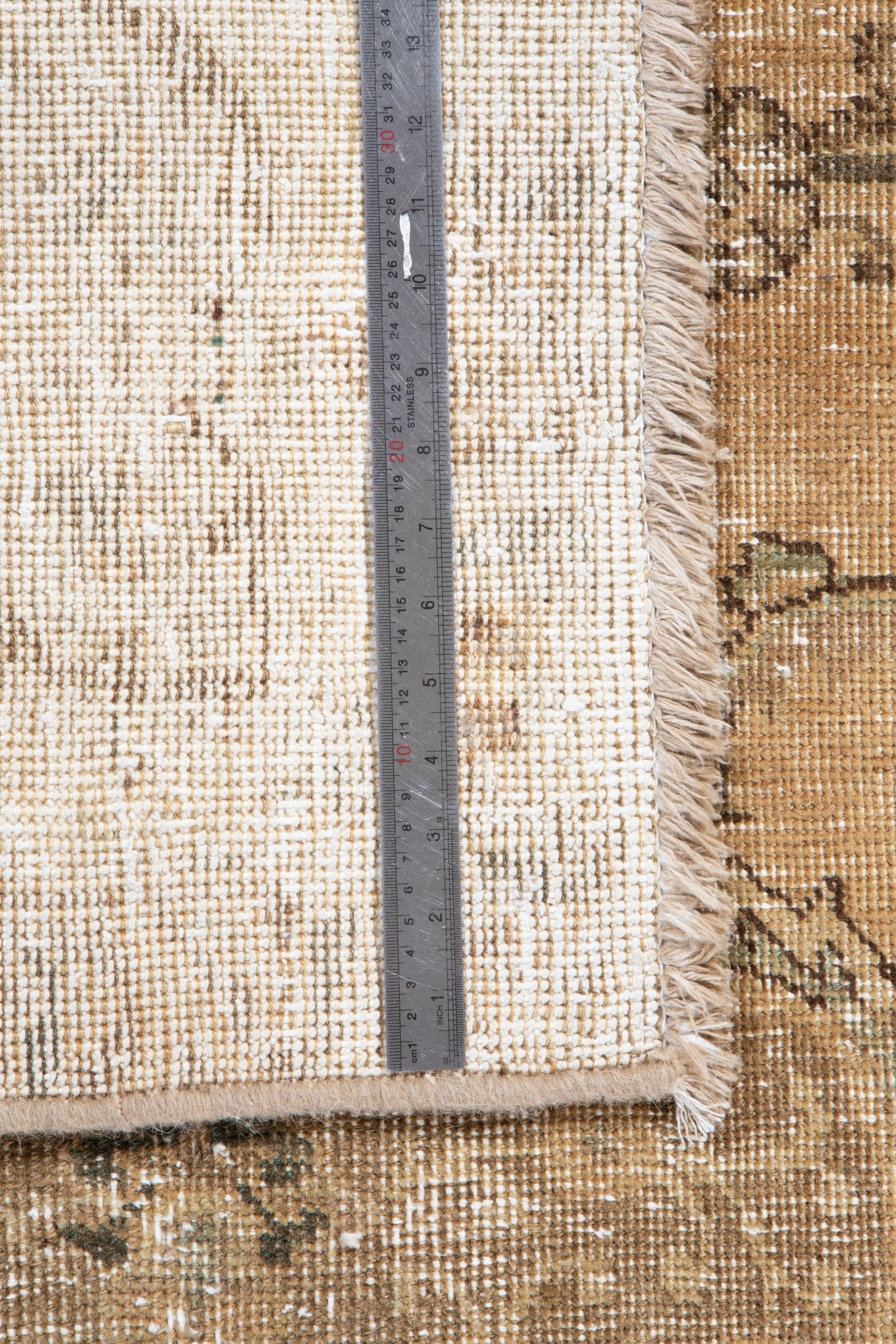 Hand-Knotted Vintage Large Wool Area Rug Faded – 10' 10" x 7' 3" (332 x 221 cm) - Yasi & Fara
