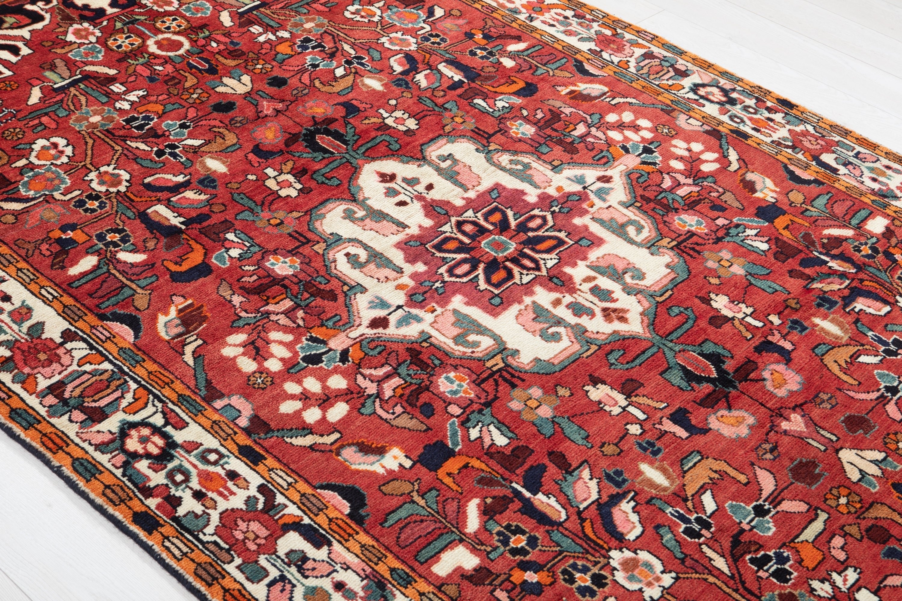 Hand-Knotted Vintage Wool Area Rug – 9' 2" x 5' 3" (280 x 161 cm) - Yasi & Fara