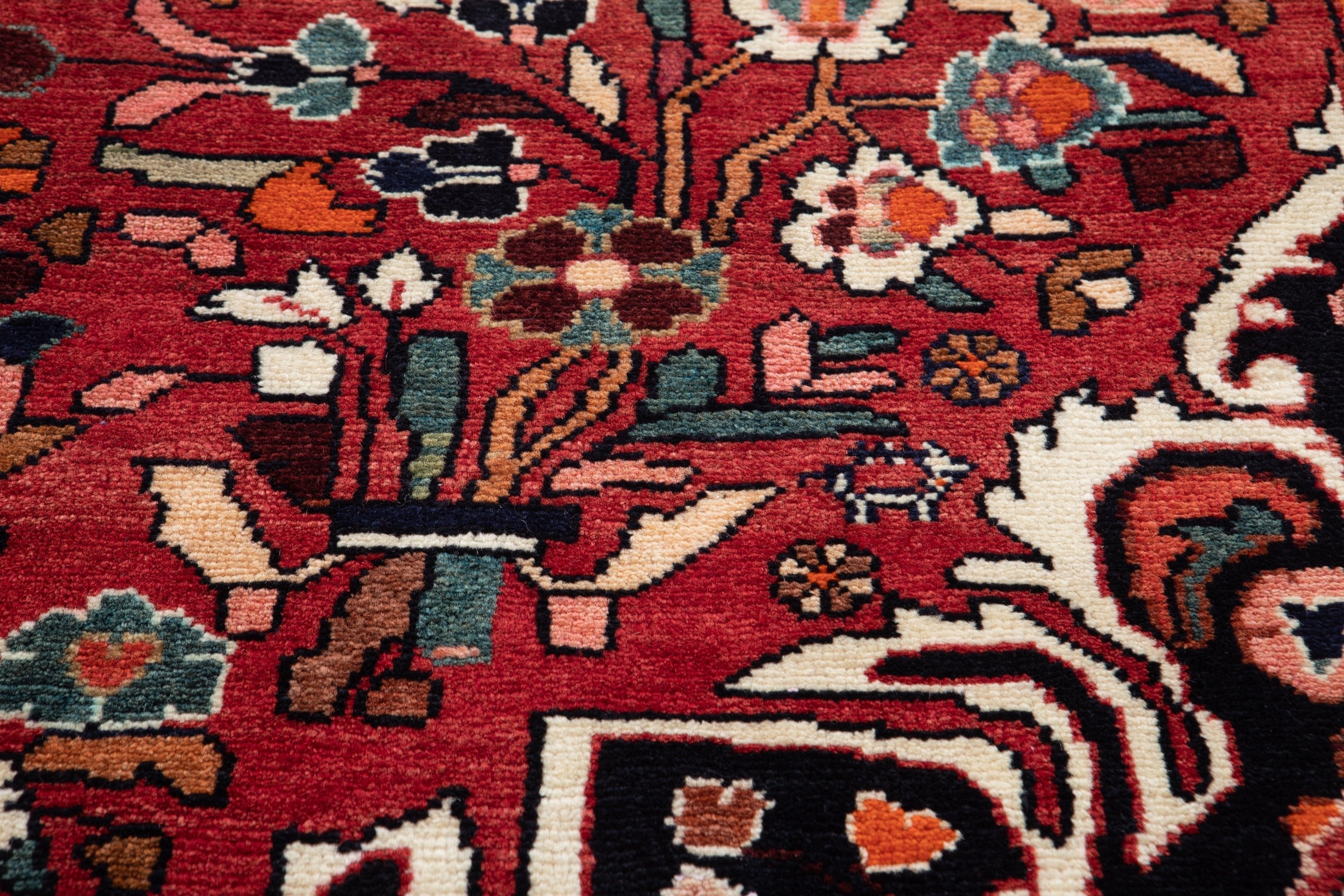 Hand-Knotted Vintage Wool Area Rug – 9' 2" x 5' 3" (280 x 161 cm) - Yasi & Fara