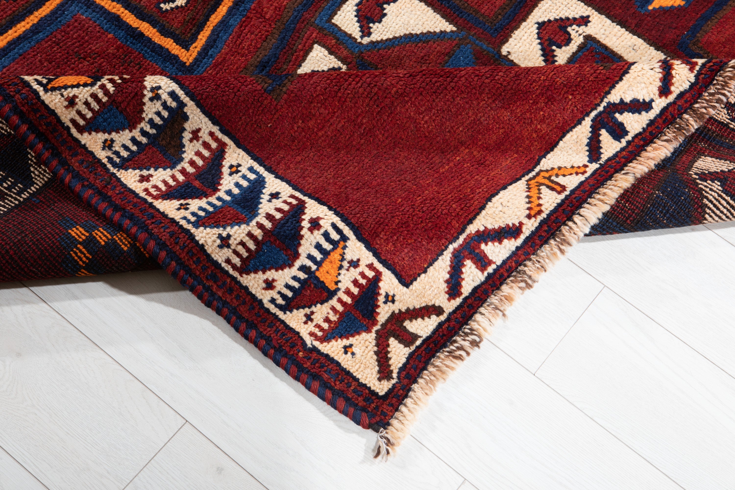 Hand-Knotted Vintage Wool Runner Rug – 14' 1" x 4' 9" (429 x 144 cm) - Yasi & Fara
