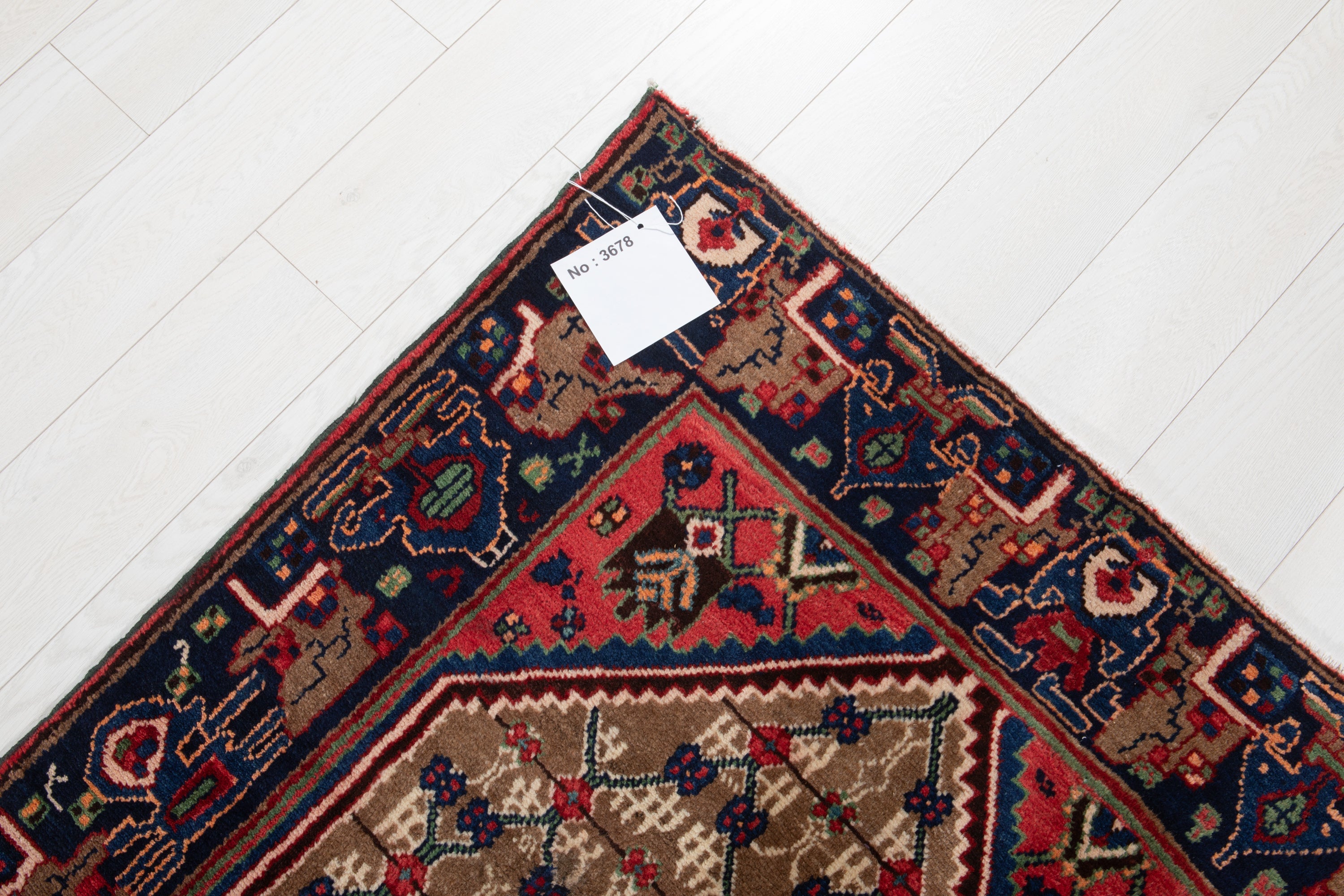 Hand-Knotted Vintage Wool Runner Rug – 9' 4" x 3' 6" (285 x 107 cm) - Yasi & Fara