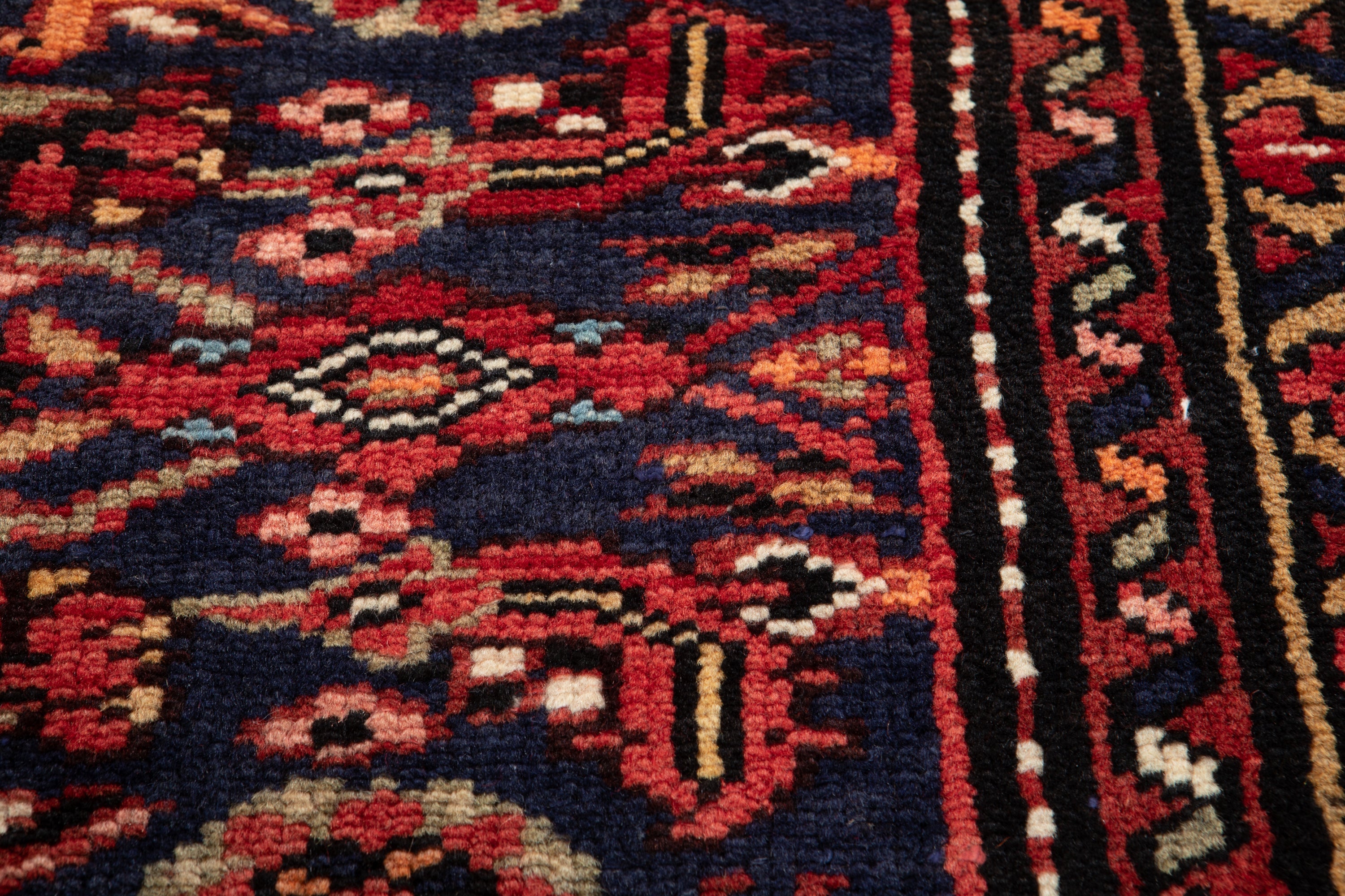 Hand-Knotted Vintage Wool Runner Rug – 9' 8" x 3' 8" (295 x 111 cm) - Yasi & Fara