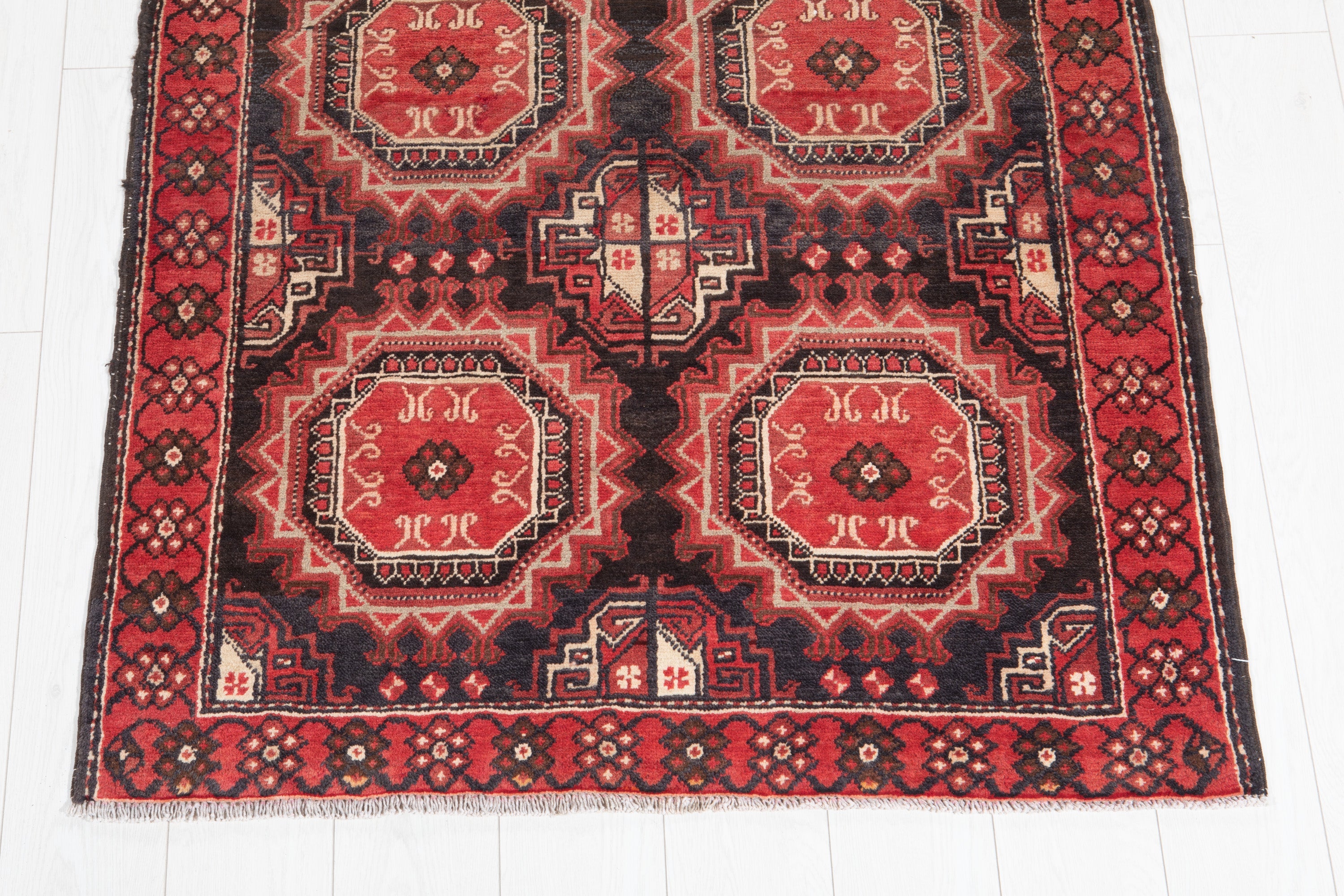 Hand-Knotted Vintage Wool Runner Rug – 10' 3" x 3' 5" (312 x 104 cm) - Yasi & Fara