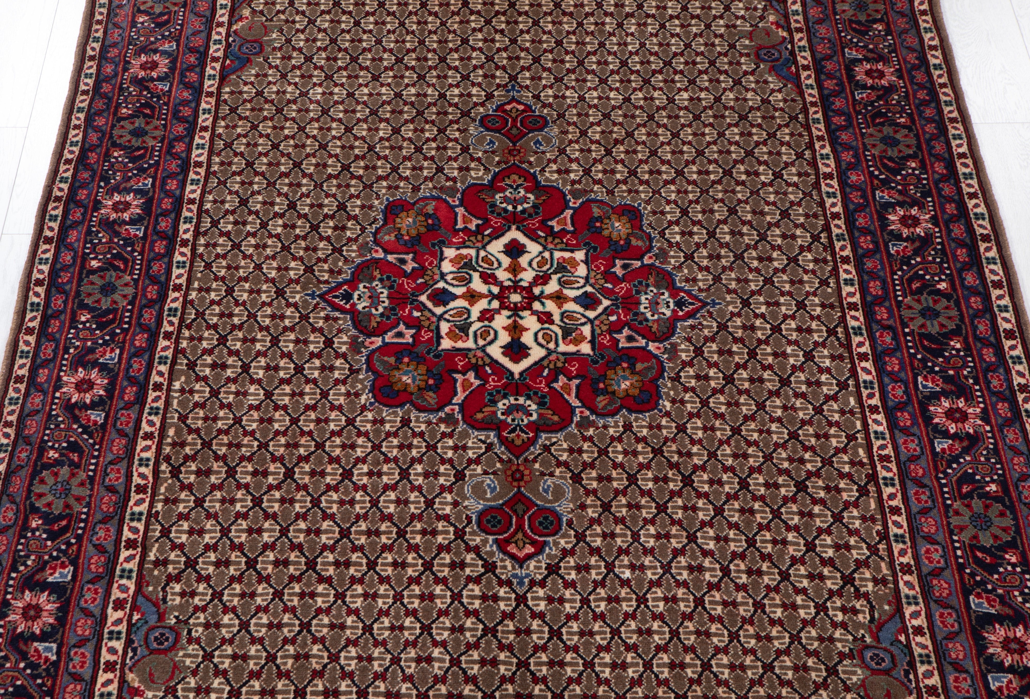 Hand-Knotted Vintage Wool Area Rug – 9' 10" x 5' 1" (300 x 155 cm) - Yasi & Fara