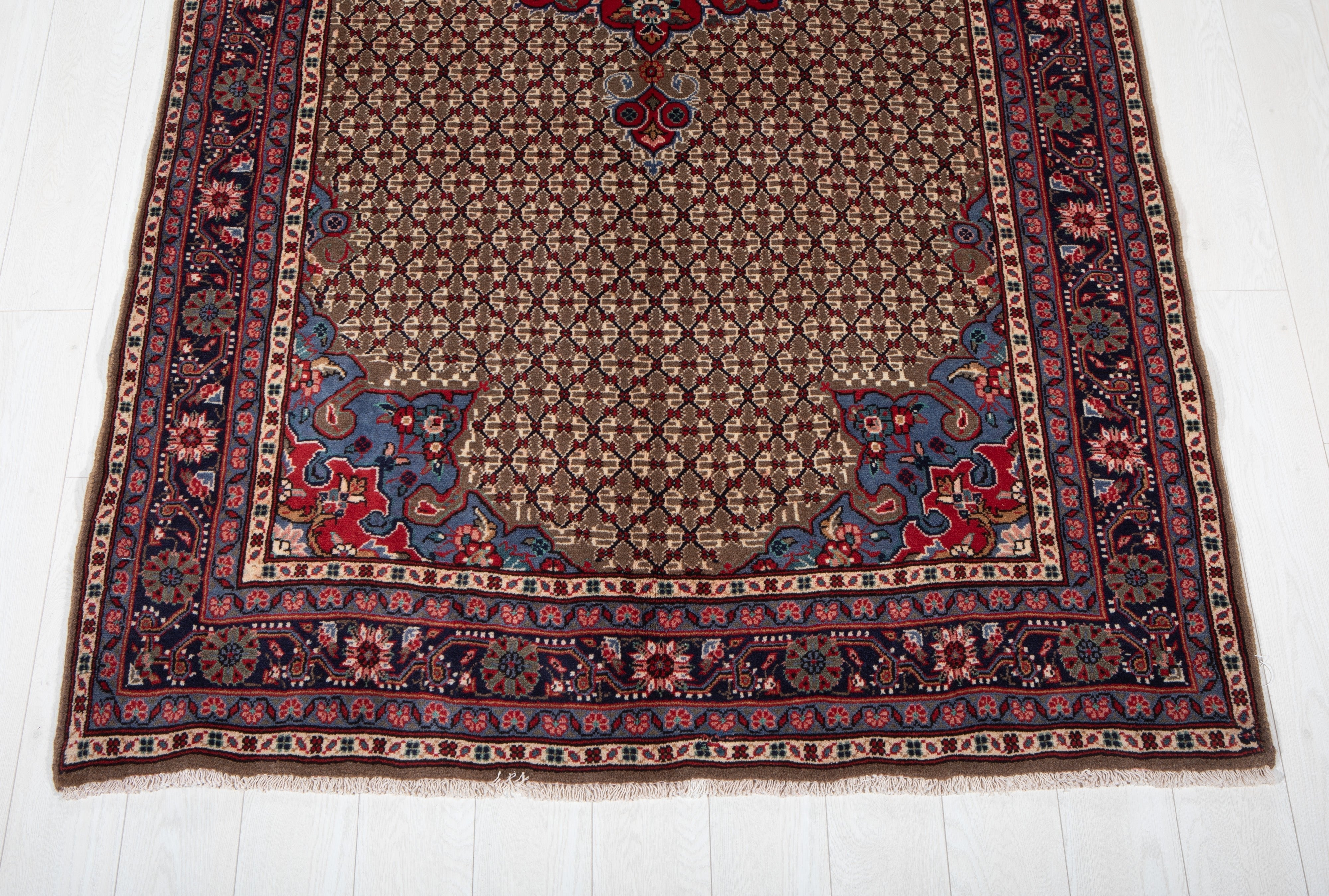 Hand-Knotted Vintage Wool Area Rug – 9' 10" x 5' 1" (300 x 155 cm) - Yasi & Fara