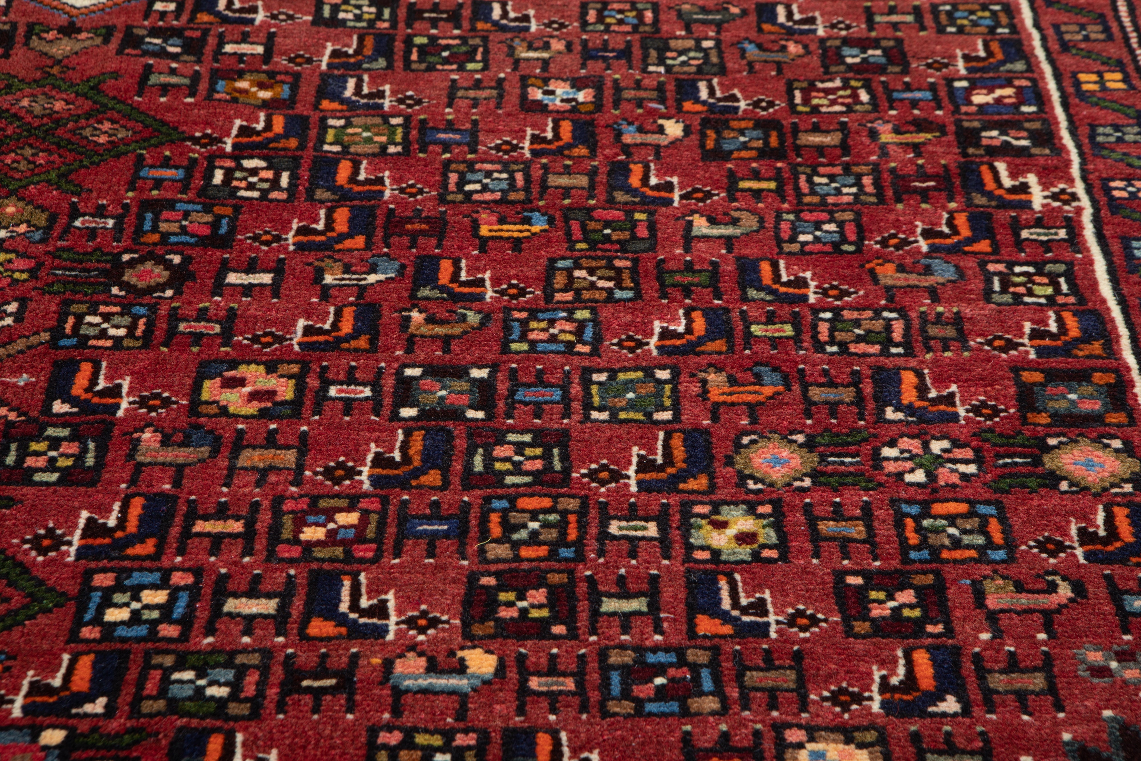 Hand-Knotted Vintage Wool Area Rug – 8' x 4' 8" (245 x 144 cm) - Yasi & Fara
