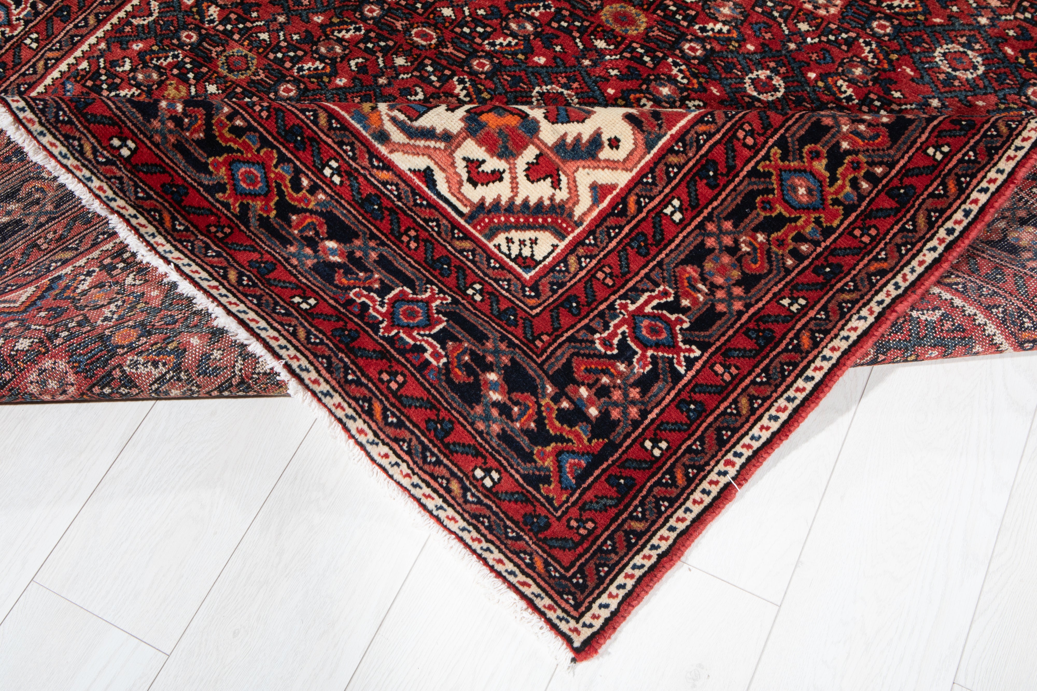 Hand-Knotted Vintage Wool Area Rug – 10' 8" x 5' (324 x 153 cm) - Yasi & Fara