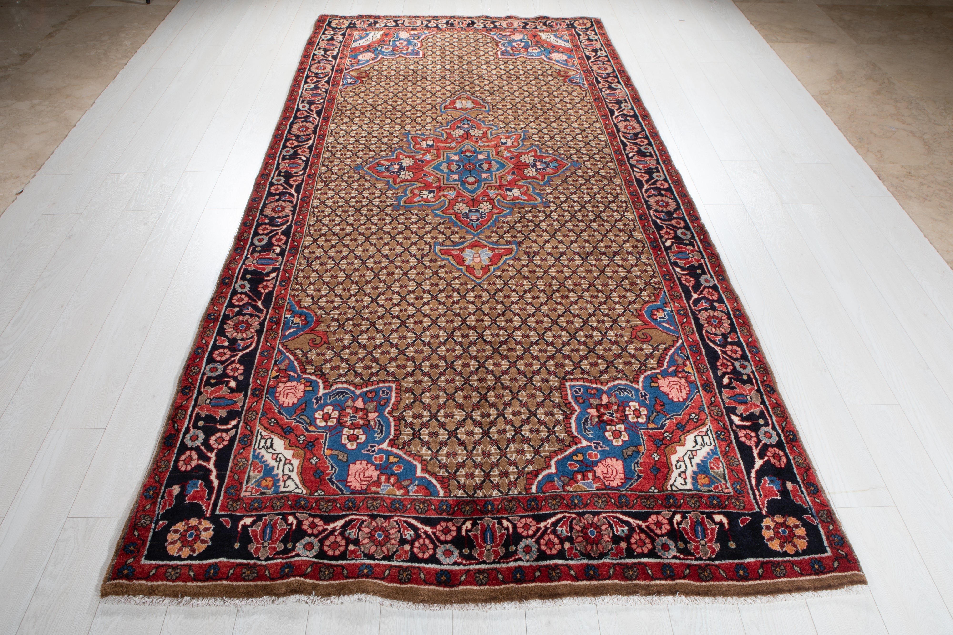 Hand-Knotted Vintage Wool Area Rug – 10' 5" x 5' 1" (317 x 155 cm) - Yasi & Fara