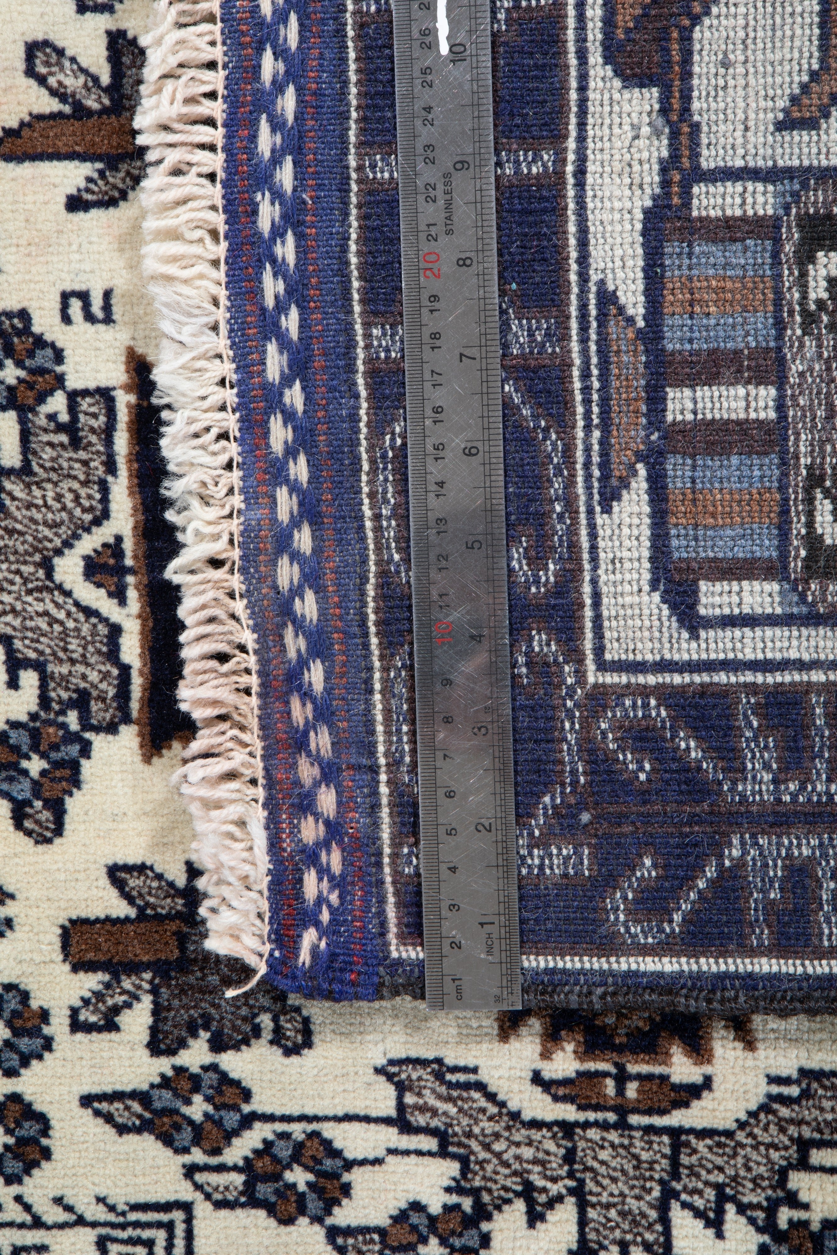 Hand-Knotted Vintage Wool Area Rug – 6' 5" x 3' 11" (194 x 118 cm) - Yasi & Fara