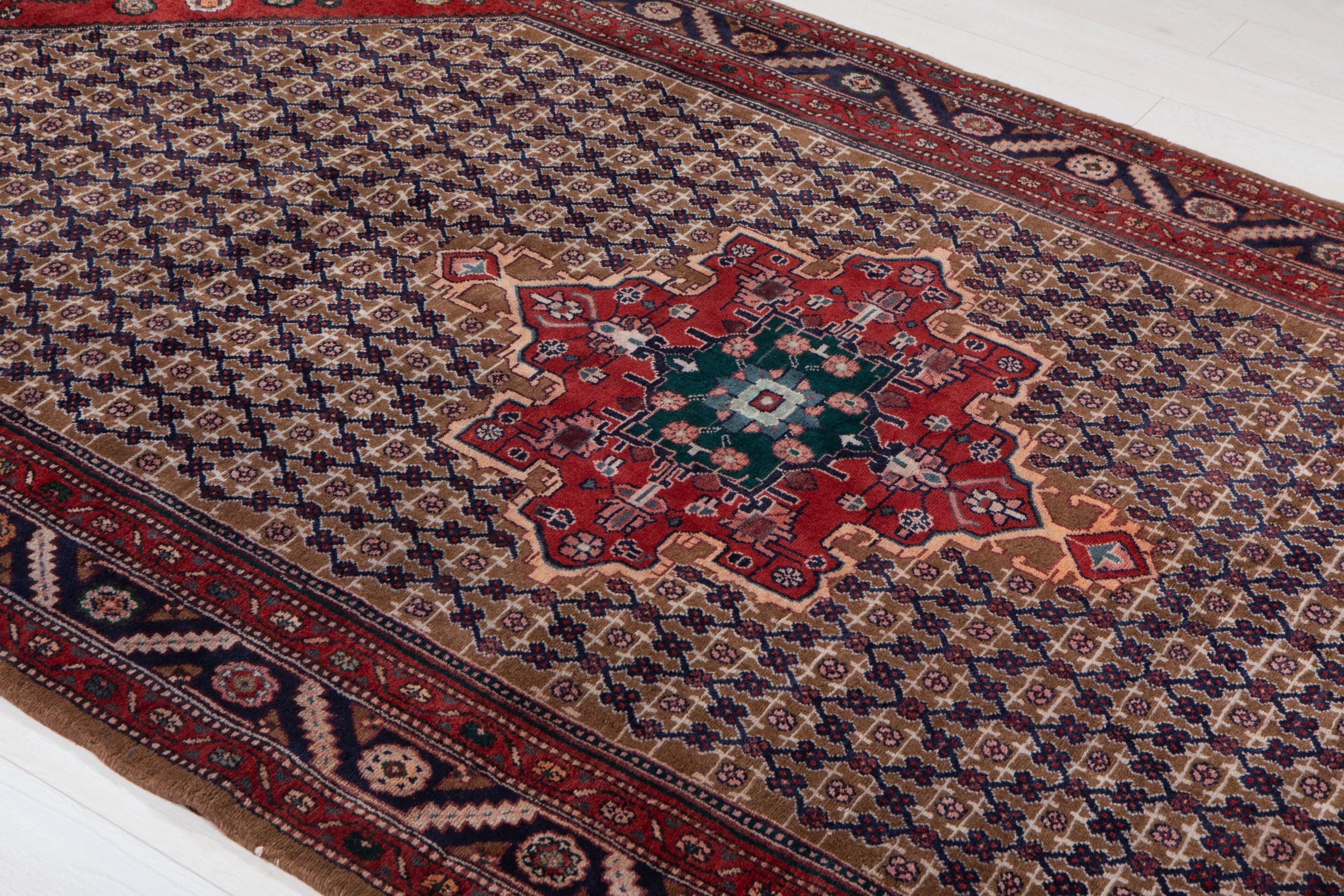 Hand-Knotted Vintage Wool Area Rug – 9' 11" x 5' 2" (301 x 158 cm) - Yasi & Fara