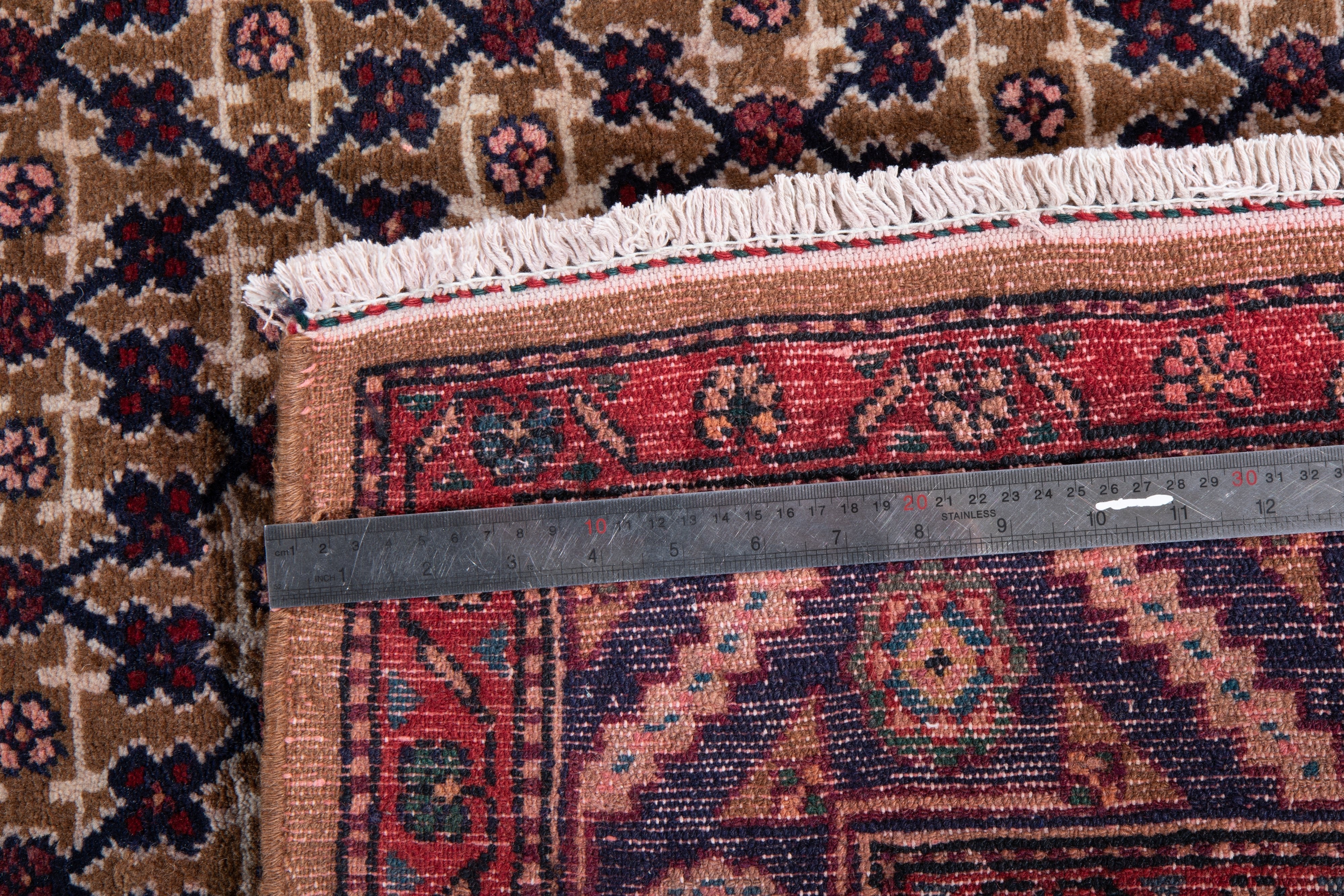 Hand-Knotted Vintage Wool Area Rug – 9' 11" x 5' 2" (301 x 158 cm) - Yasi & Fara