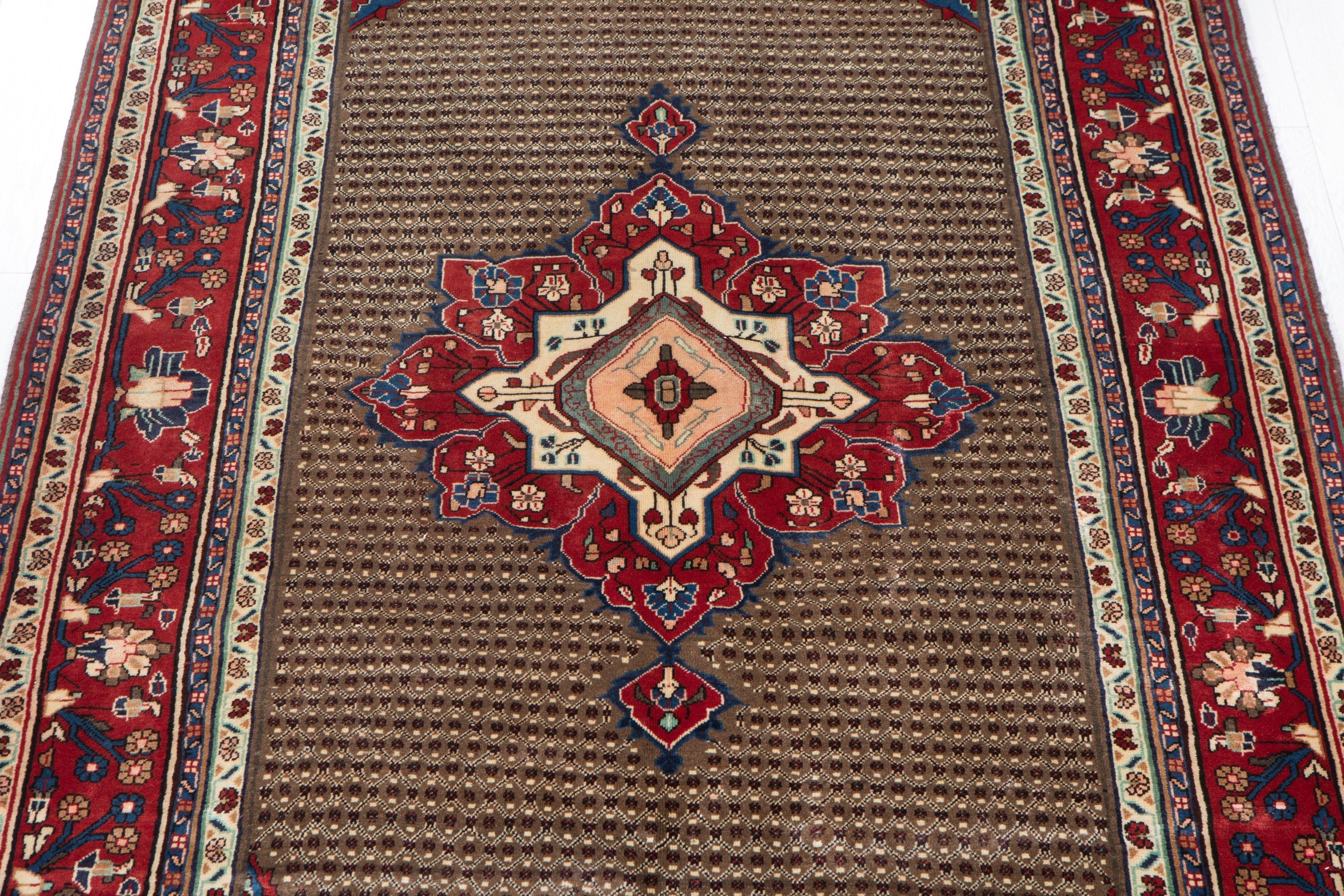 Hand-Knotted Vintage Wool Area Rug – 10' 6" x 5' 1" (320 x 156 cm) - Yasi & Fara