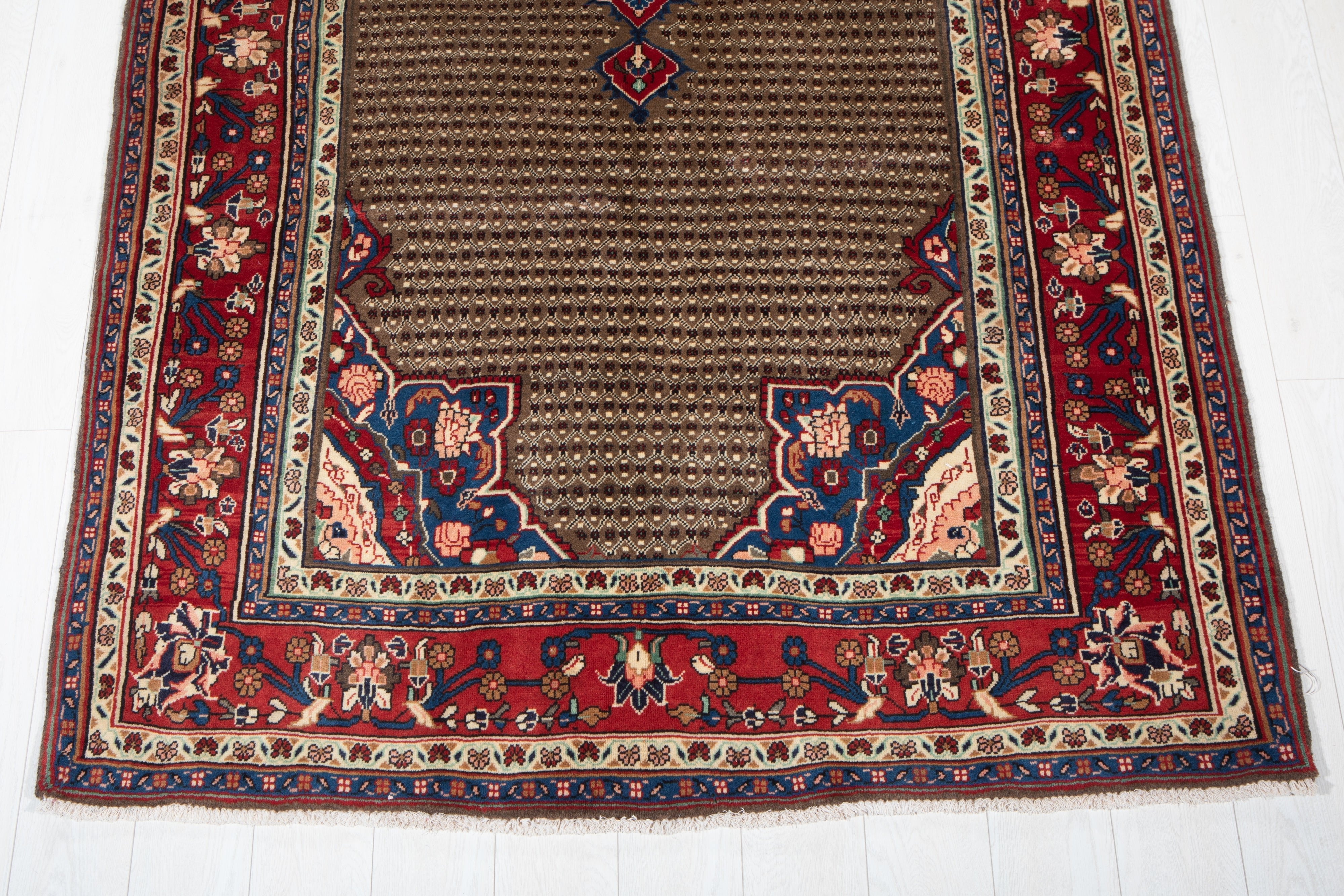 Hand-Knotted Vintage Wool Area Rug – 10' 6" x 5' 1" (320 x 156 cm) - Yasi & Fara