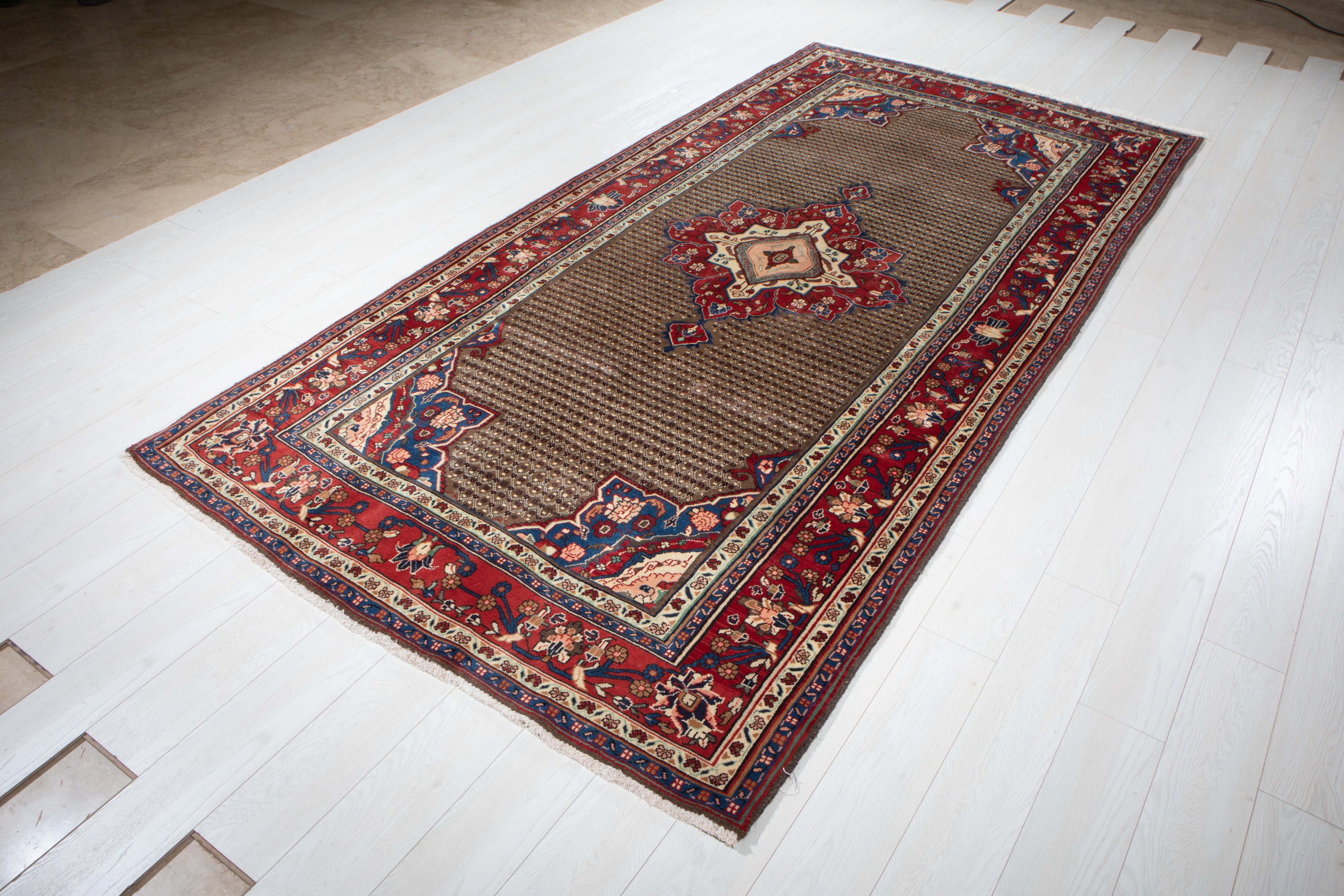 Hand-Knotted Vintage Wool Area Rug – 10' 6" x 5' 1" (320 x 156 cm) - Yasi & Fara