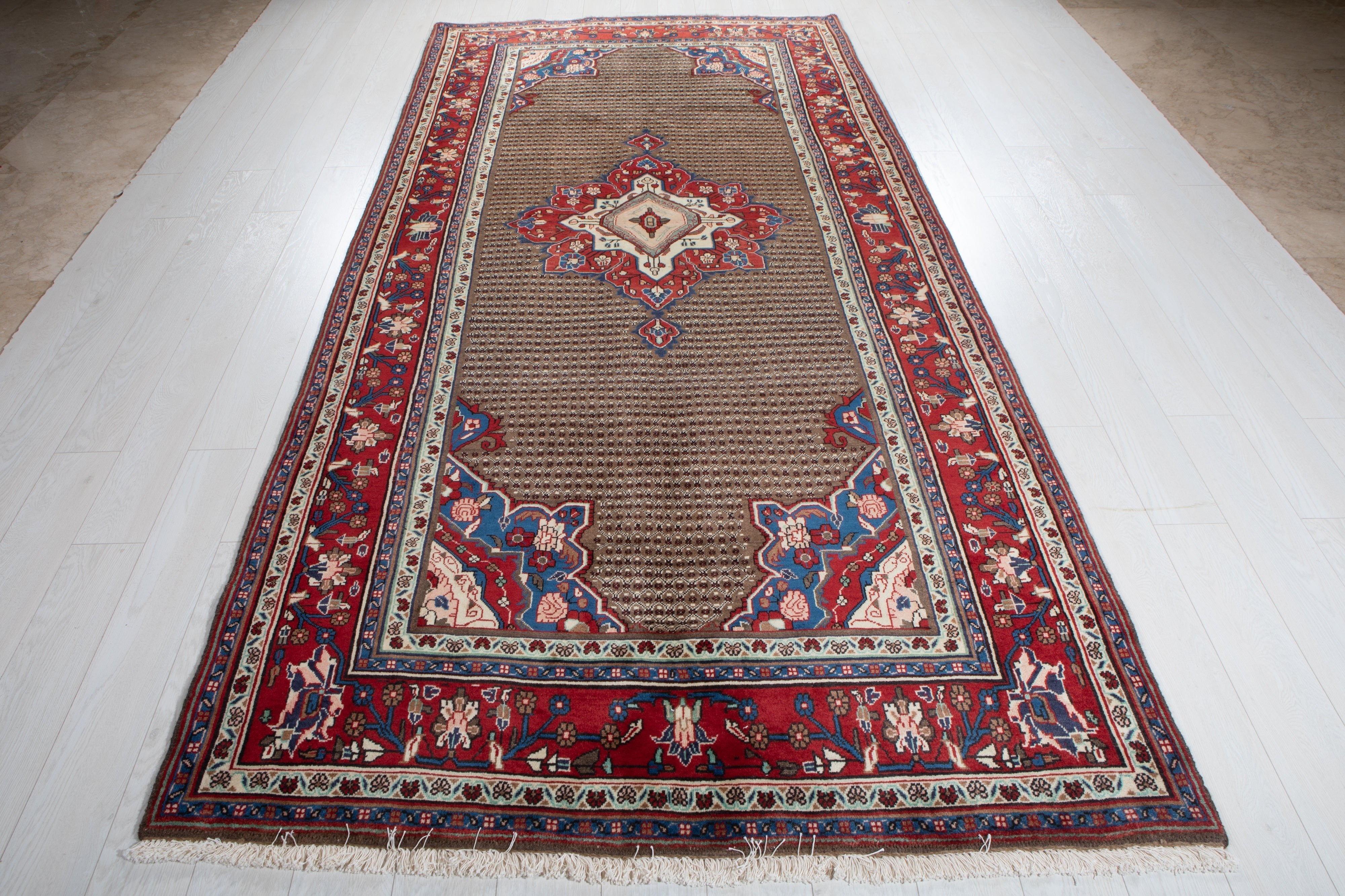 Hand-Knotted Vintage Wool Area Rug – 10' 6" x 5' 1" (320 x 156 cm) - Yasi & Fara