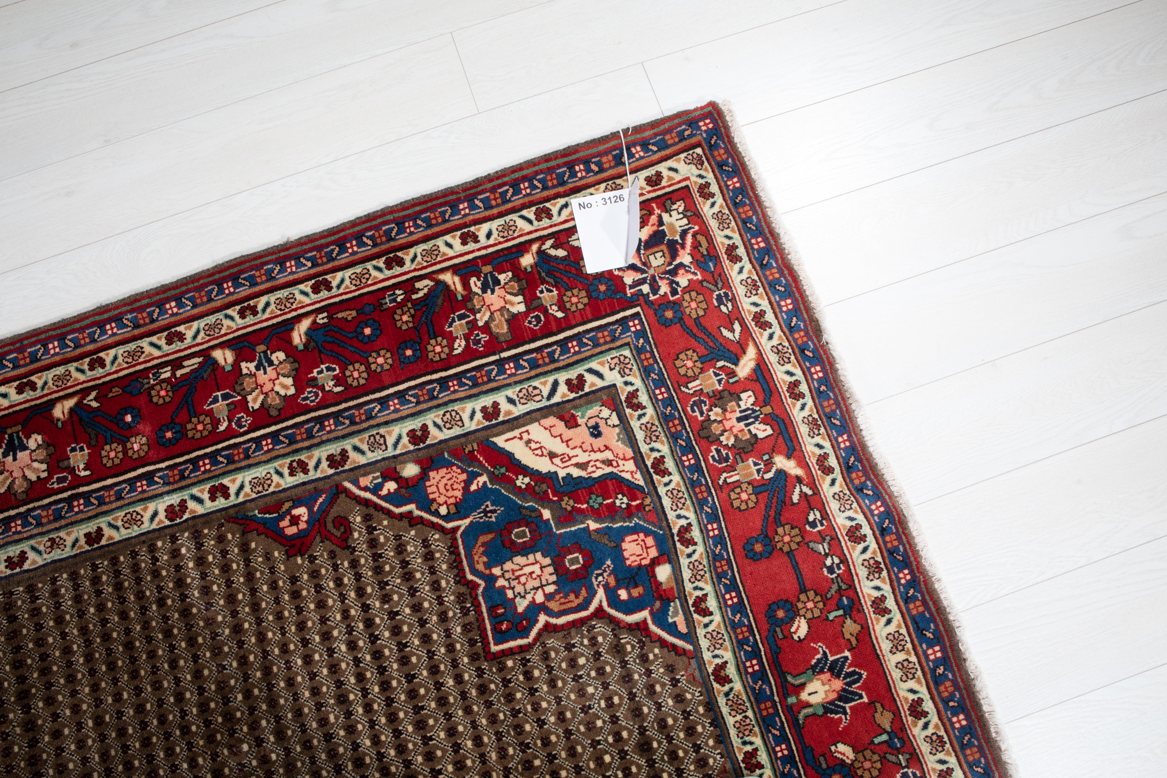 Hand-Knotted Vintage Wool Area Rug – 10' 6" x 5' 1" (320 x 156 cm) - Yasi & Fara