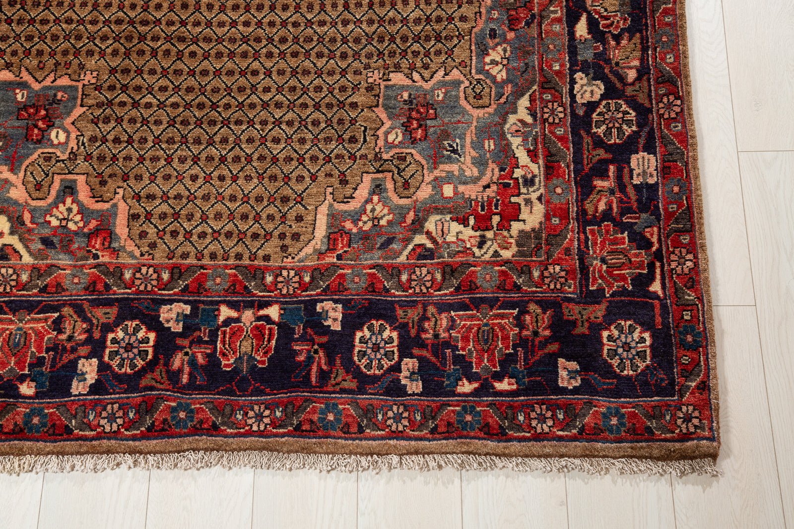 Hand-Knotted Vintage Wool Area Rug – 9' 9" x 4' 10" (297 x 148 cm) - Yasi & Fara