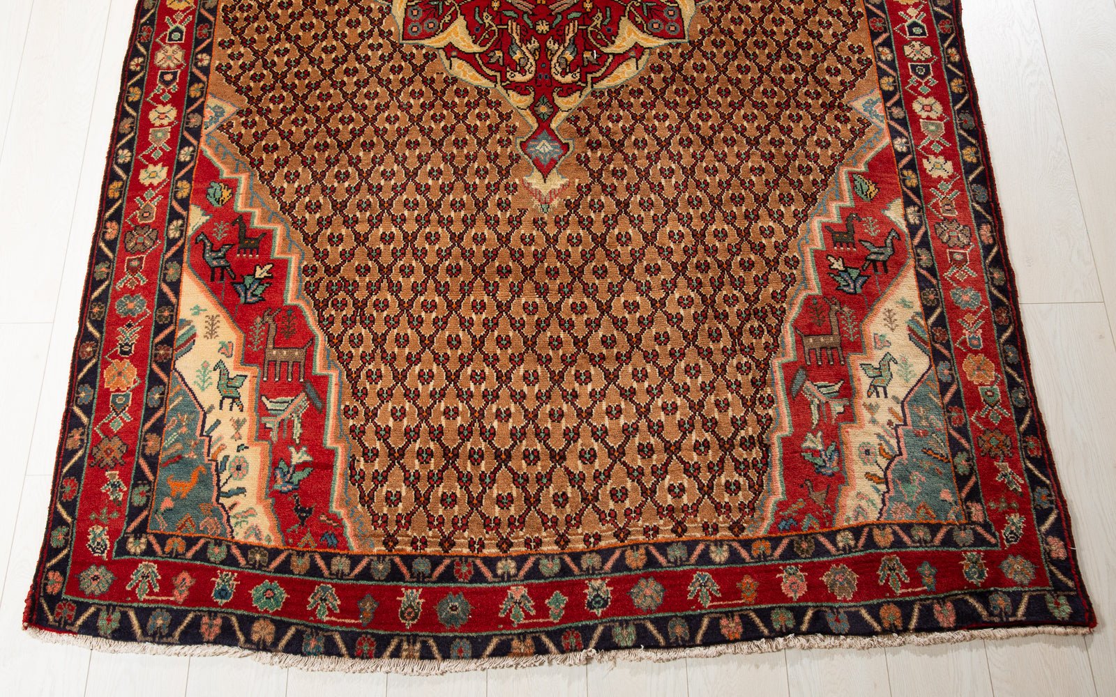 Hand-Knotted Vintage Wool Area Rug – 9' 5" x 5' 1" (287 x 154 cm) - Yasi & Fara