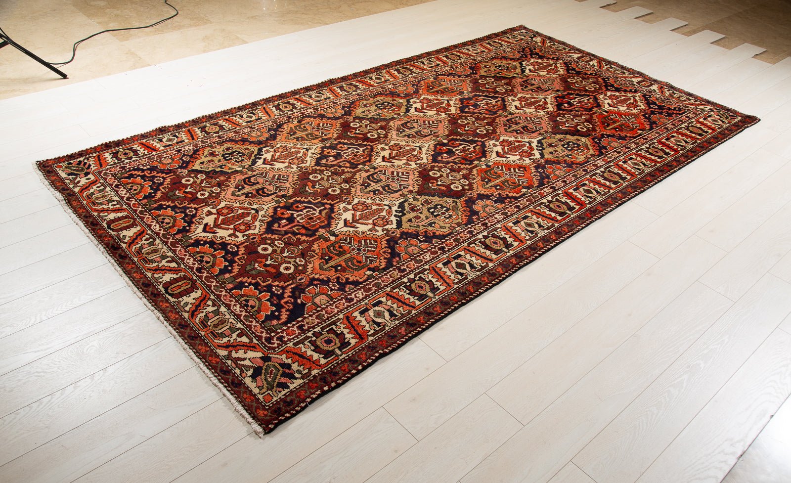 Hand-Knotted Vintage Wool Area Rug – 9' 11" x 5' 4" (303 x 162 cm) - Yasi & Fara