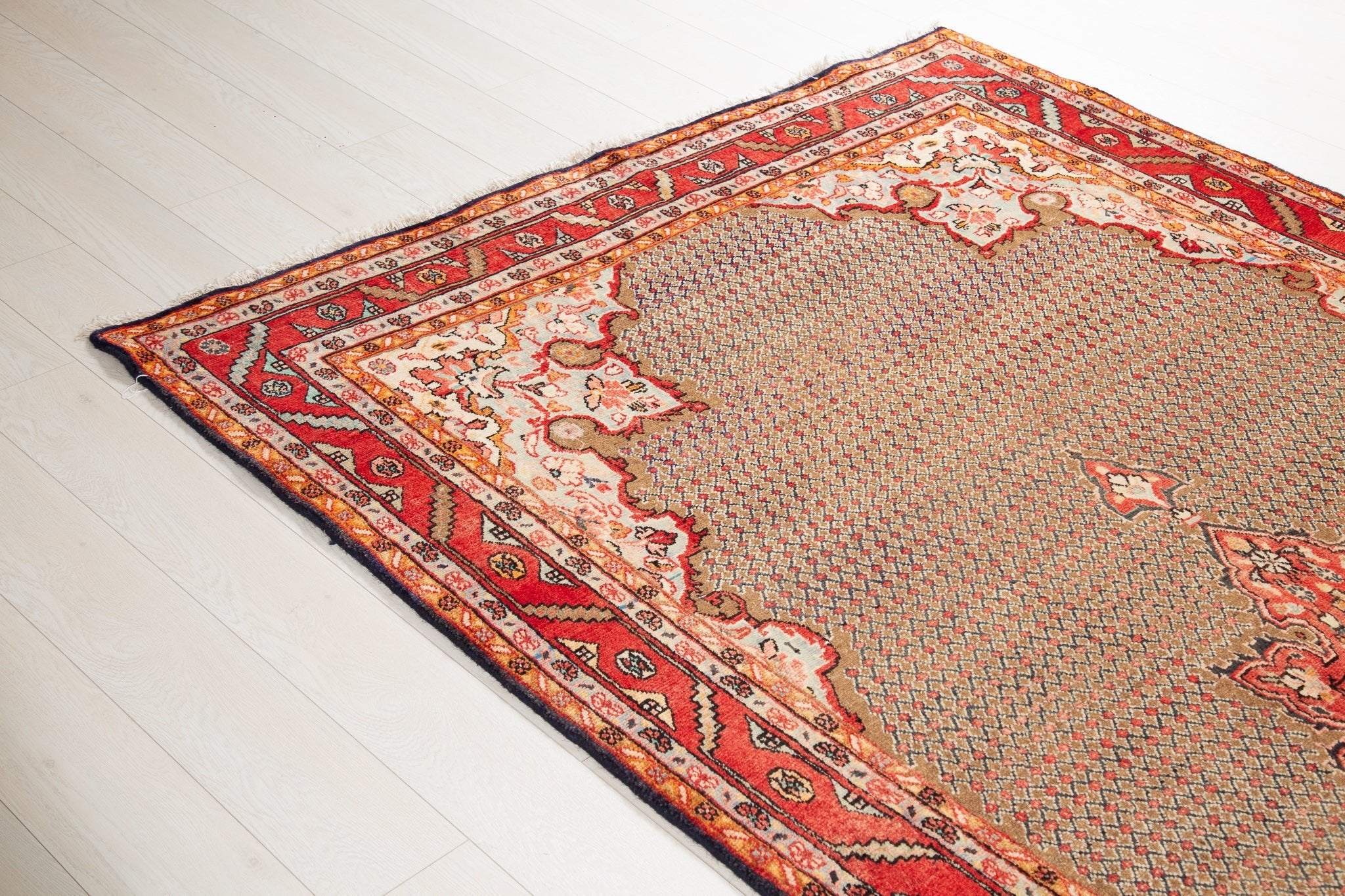 Hand-Knotted Vintage Wool Area Rug – 9' 9" x 5' 2" (298 x 157 cm) - Yasi & Fara