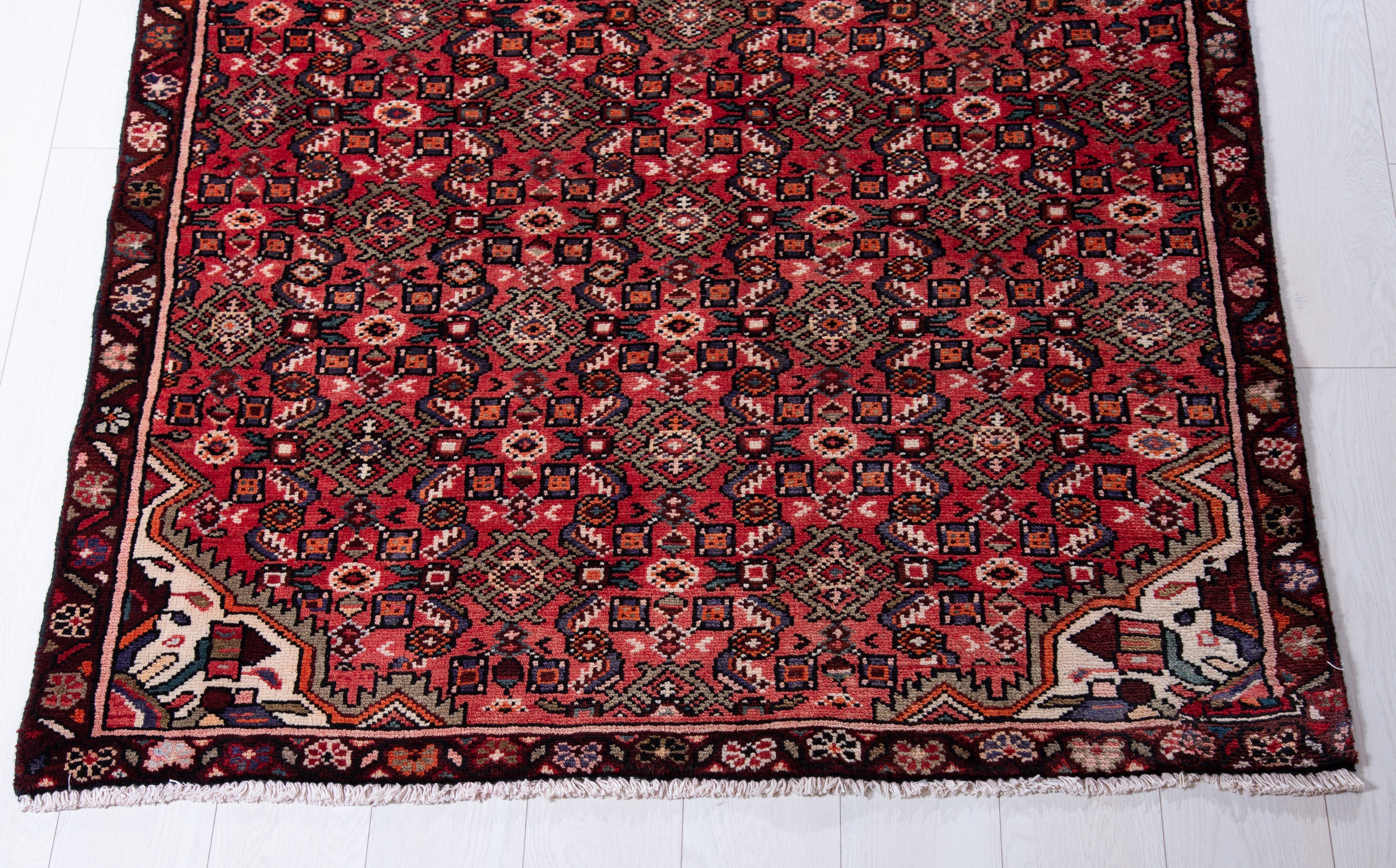 Hand-Knotted Vintage Wool Runner Rug – 9' 9" x 4' 1" (298 x 125 cm) - Yasi & Fara