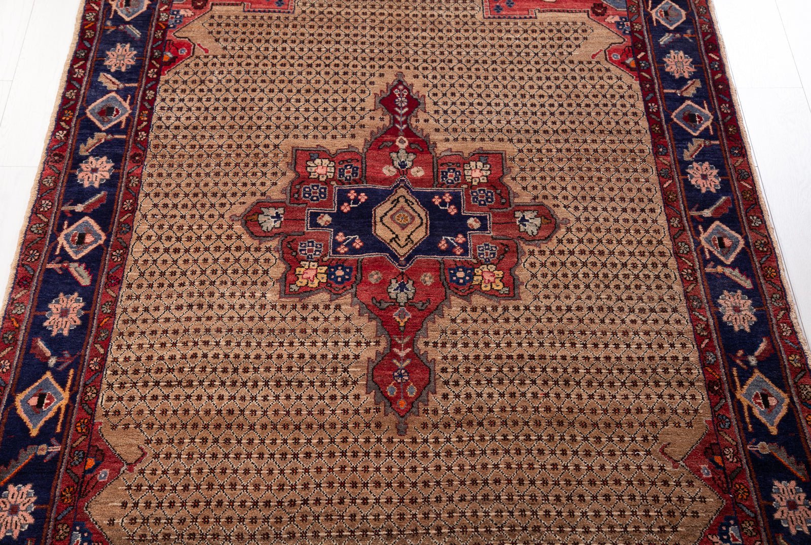 Hand-Knotted Vintage Wool Area Rug – 8' 9" x 4' 11" (267 x 149 cm) - Yasi & Fara